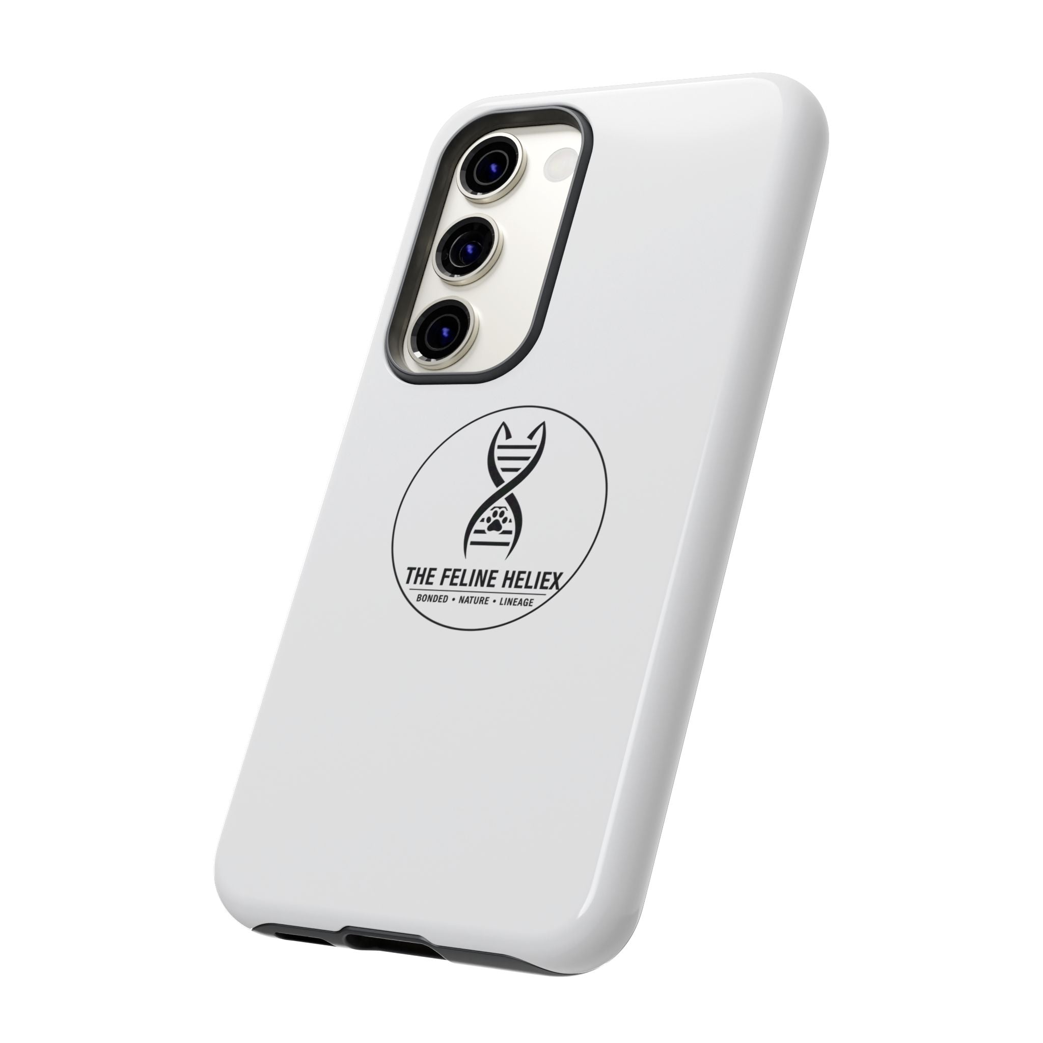 The Feline Heliex – Luxury Dual-Layer Phone Case | The CatFather Genetic Division