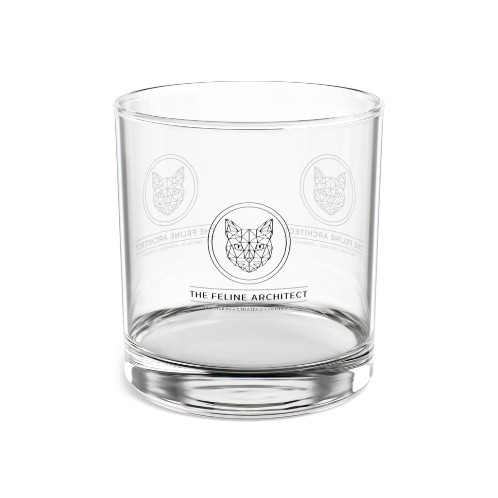 The Feline Architect Rocks Glass | CatFather Universe | Strategic Edition (10oz)