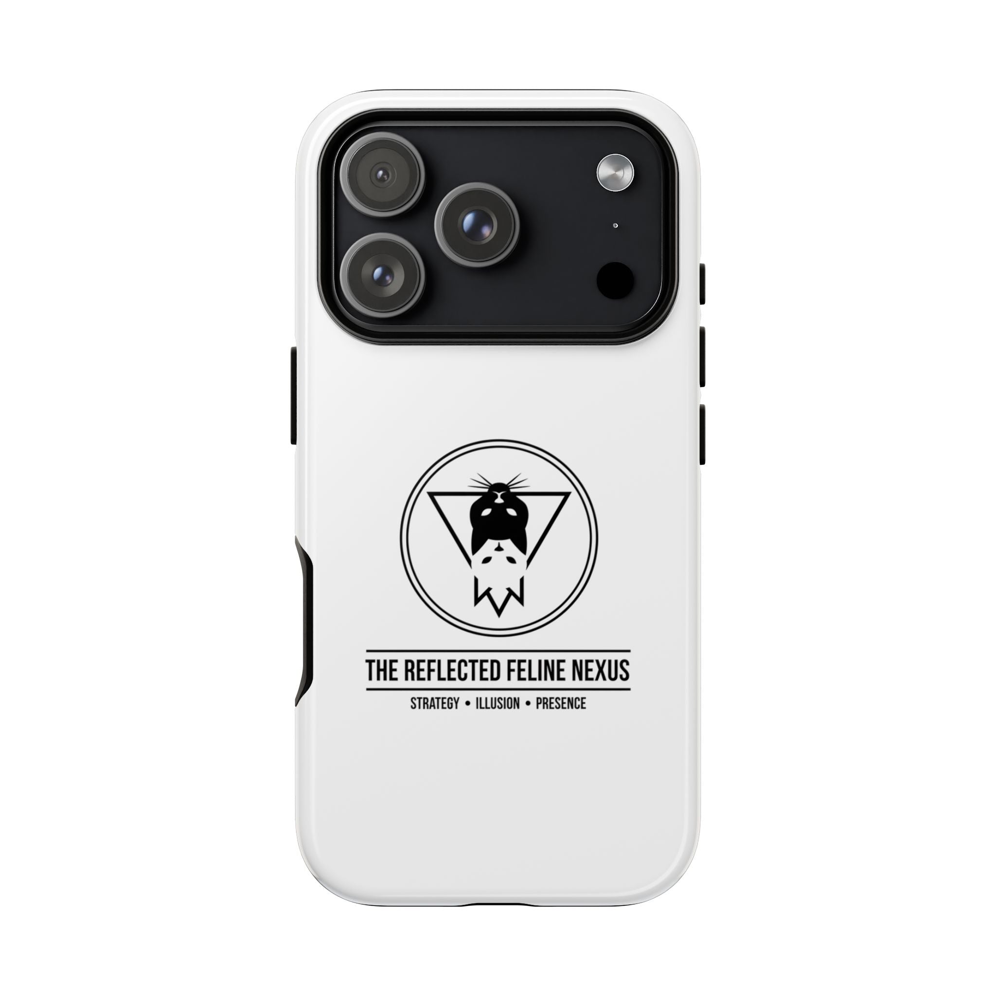 The Reflected Feline Nexus – Luxury Phone Case | The CatFather Collection