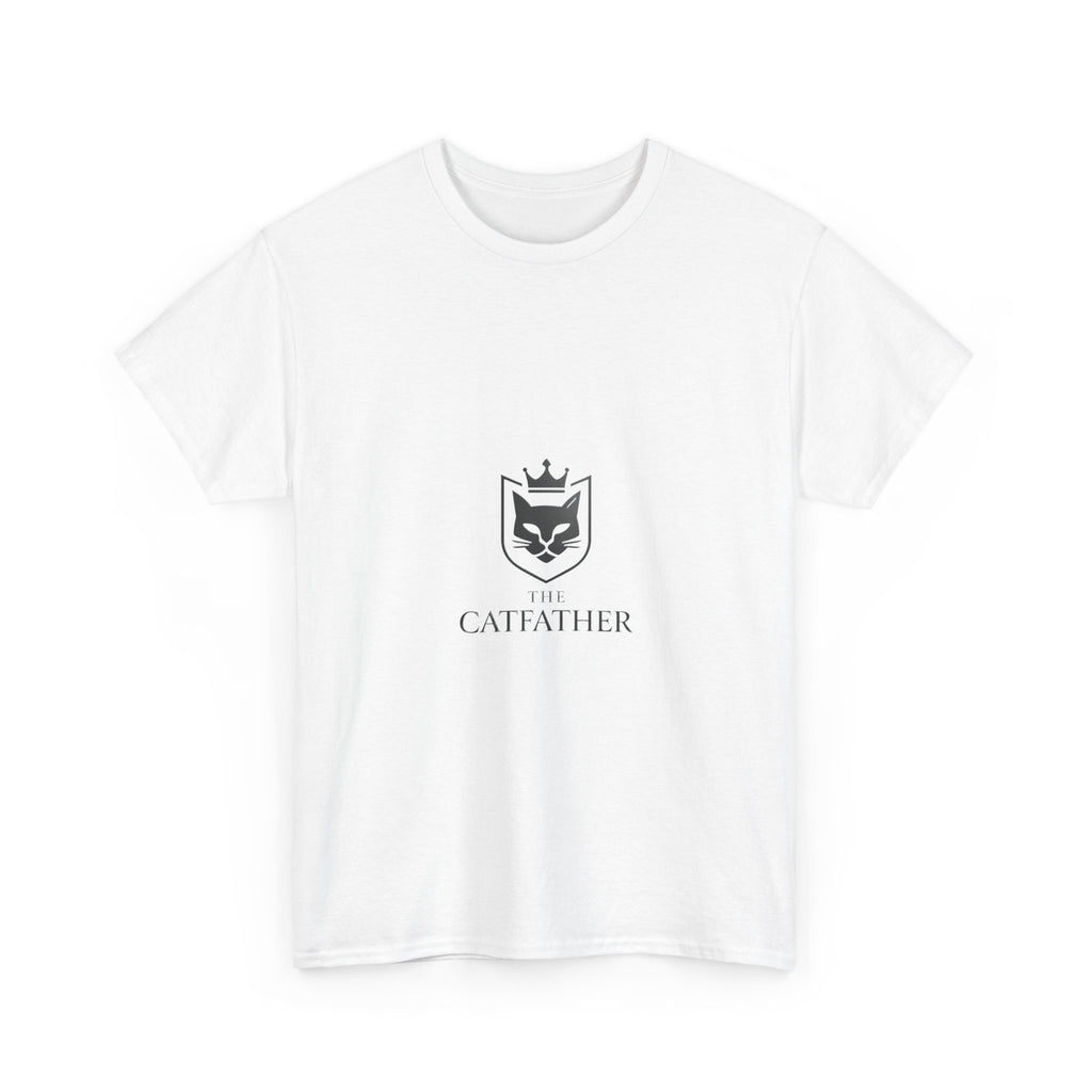 The CatFather — Minimal Crest Edition | Luxury Unisex T-Shirt, Cinematic Streetwear, Classic Mafia Cat Design