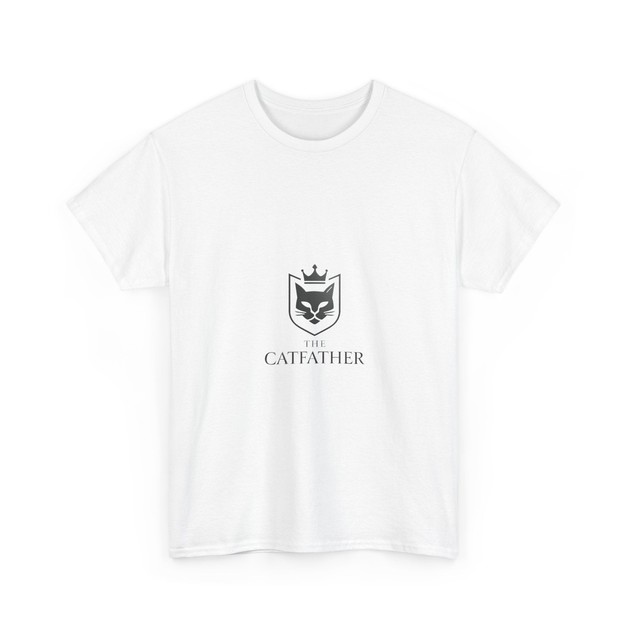 The CatFather — Minimal Crest Edition | Luxury Unisex T-Shirt, Cinematic Streetwear, Classic Mafia Cat Design