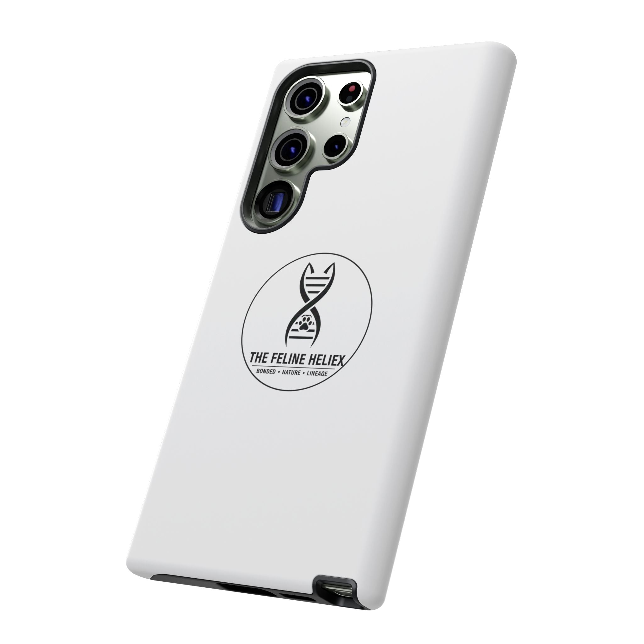 The Feline Heliex – Luxury Dual-Layer Phone Case | The CatFather Genetic Division