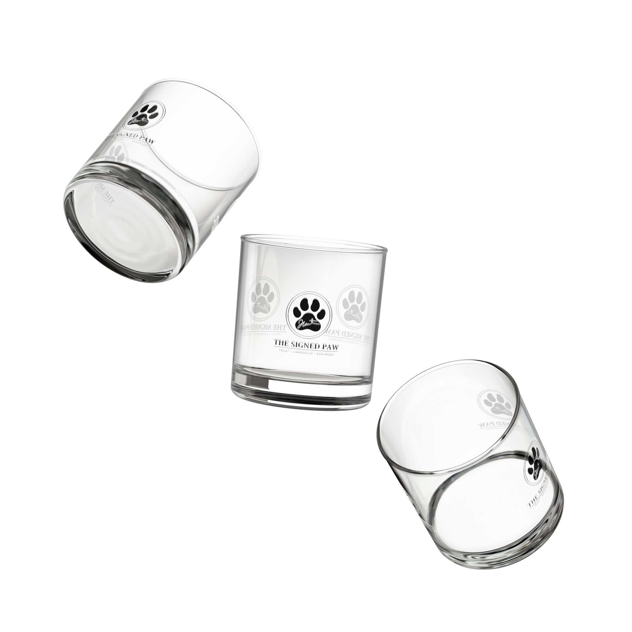 The Signed Paw Glass | CatFather Universe | Premium Mafia Drinkware Collection