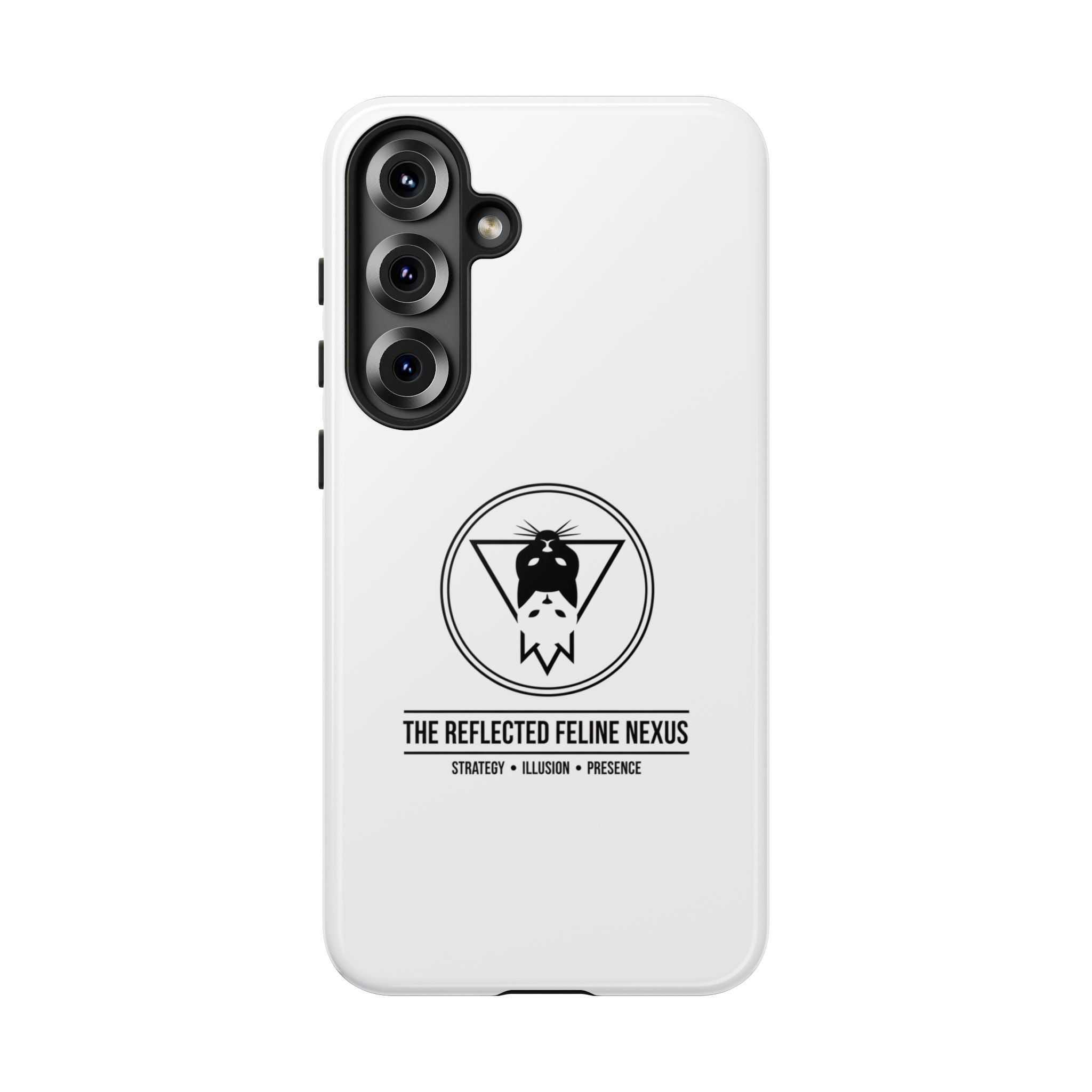 The Reflected Feline Nexus – Luxury Phone Case | The CatFather Collection