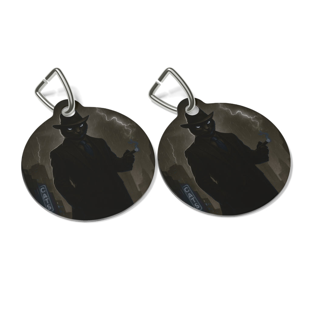 The CatFather™ “Noir Don Tag: Storm Edition” | Dual-Side Personalized Cinematic Tag