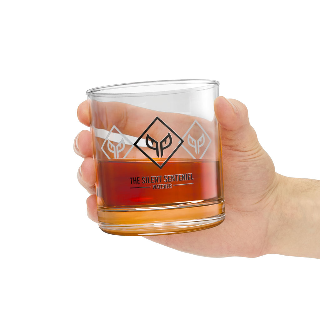 The Silent Sentinel – Engraved Rocks Glass | The CatFather Sentinel Division