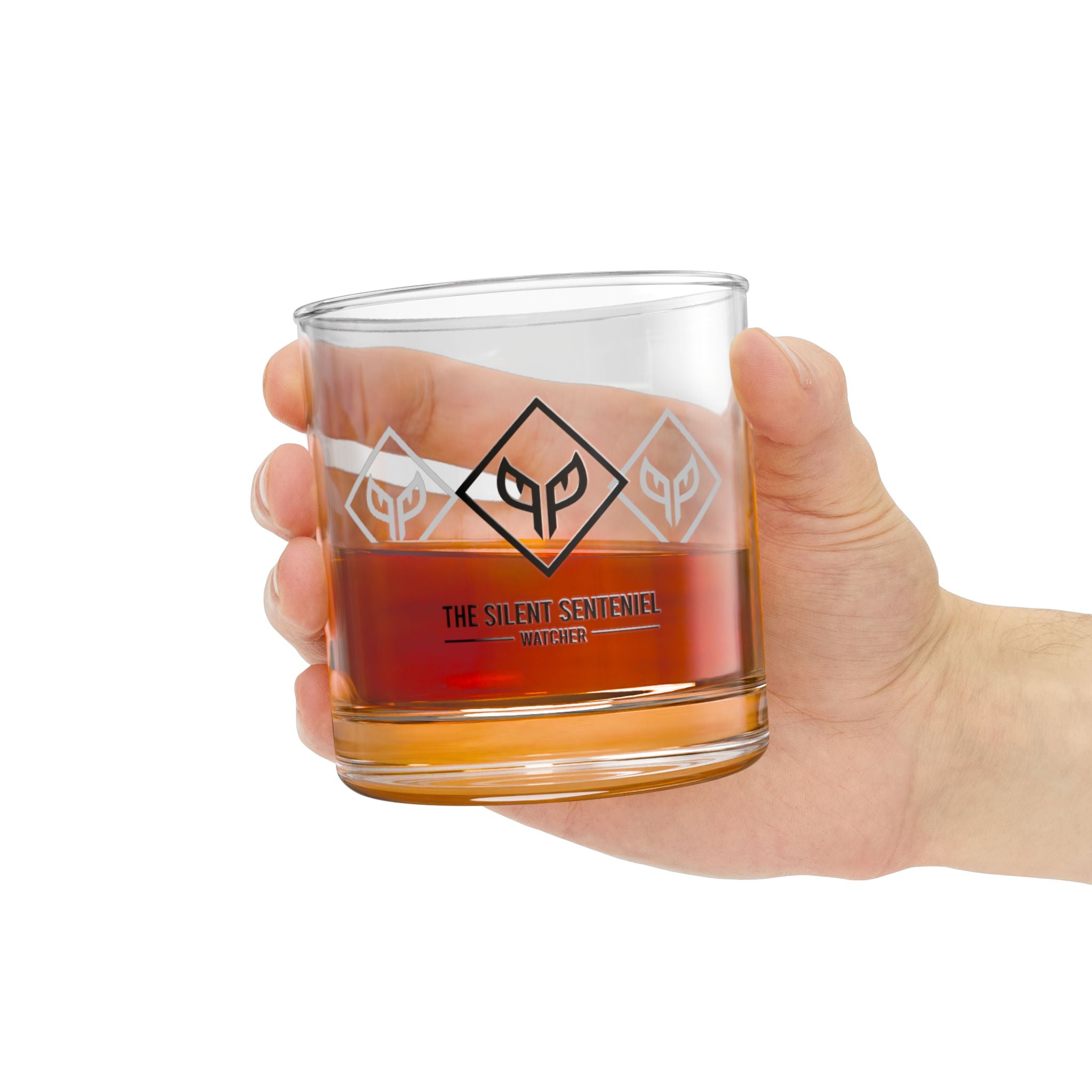 The Silent Sentinel – Engraved Rocks Glass | The CatFather Sentinel Division