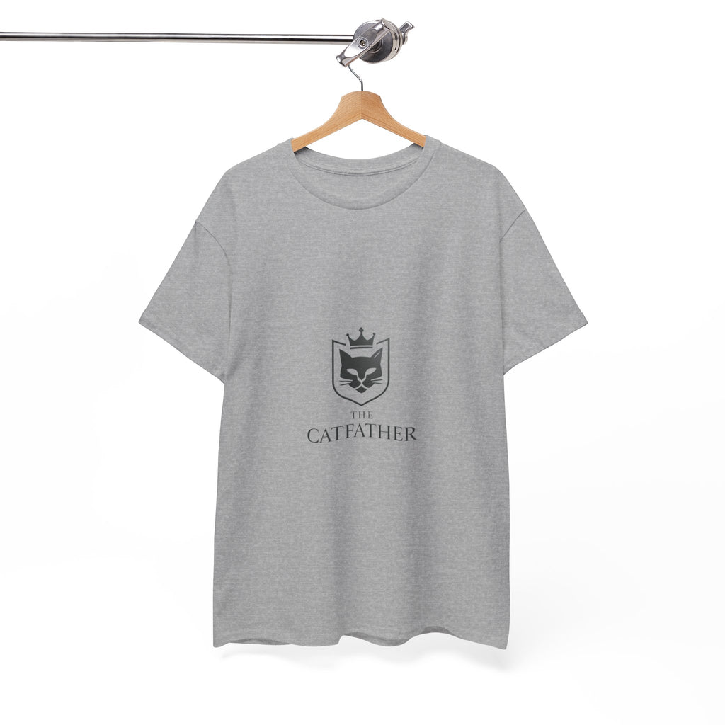 The CatFather — Minimal Crest Edition | Luxury Unisex T-Shirt, Cinematic Streetwear, Classic Mafia Cat Design