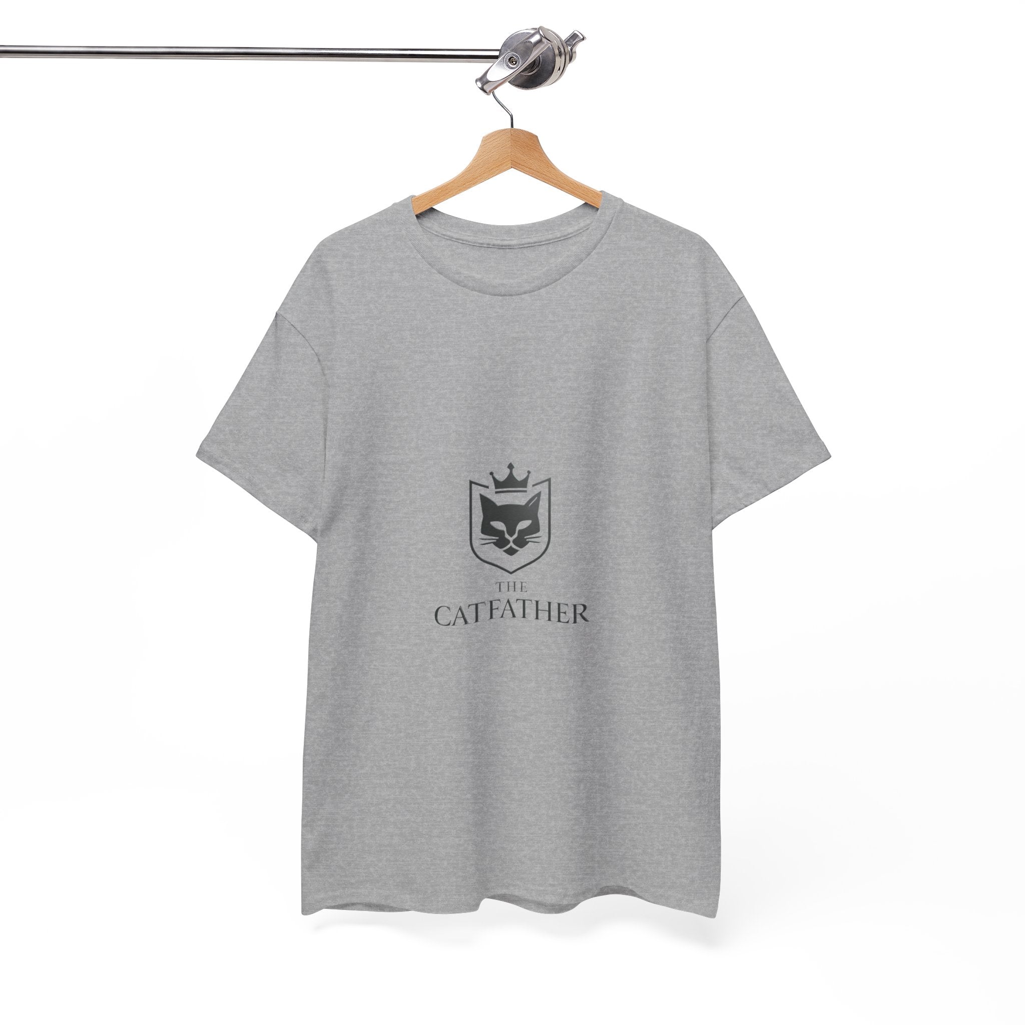 The CatFather — Minimal Crest Edition | Luxury Unisex T-Shirt, Cinematic Streetwear, Classic Mafia Cat Design