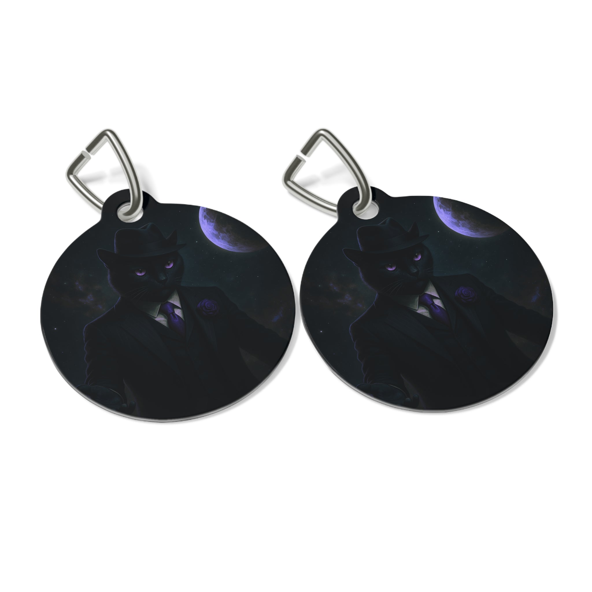The CatFather™ “Lunar Don Tag: Moonlight Edition” | Dual-Side Personalized Cinematic Tag