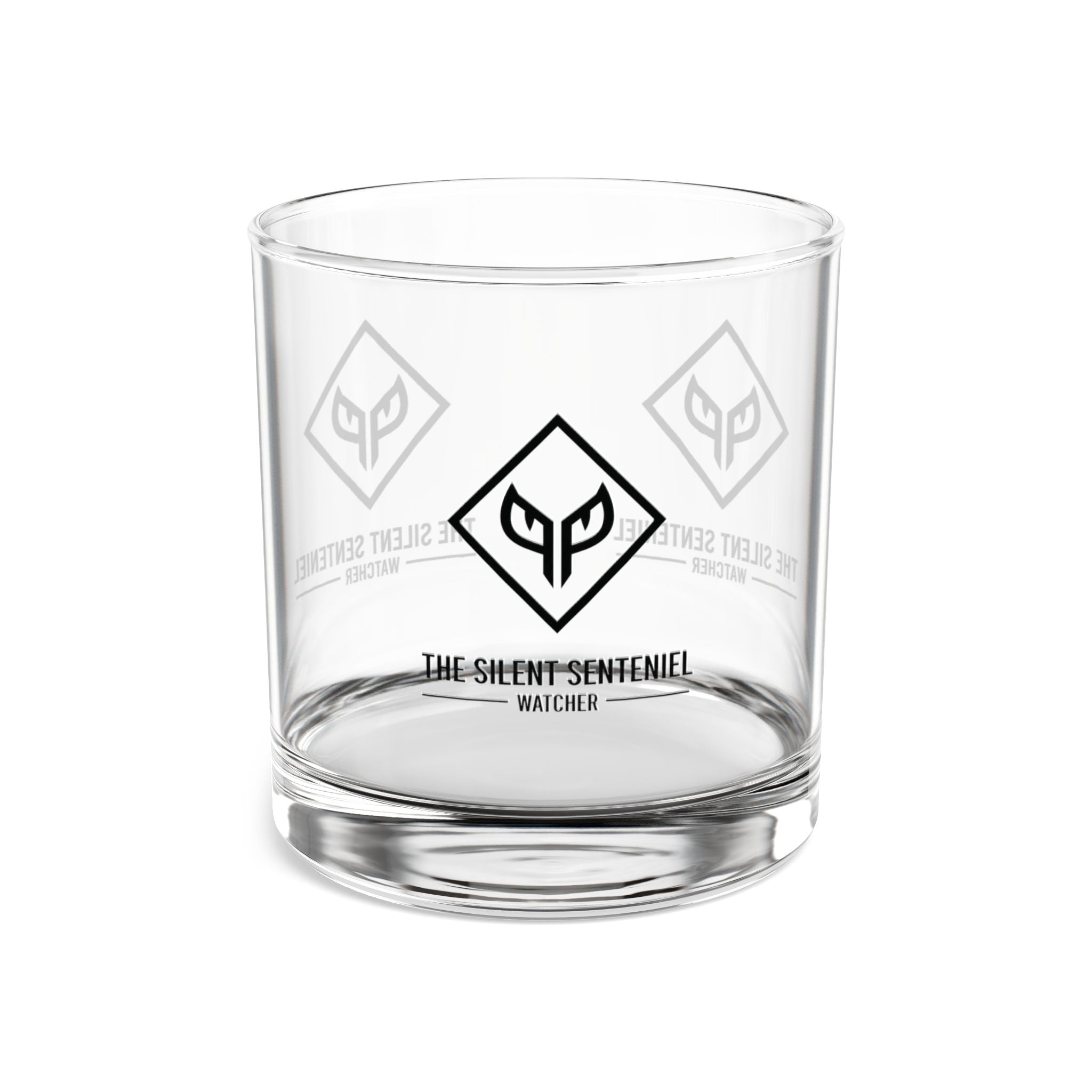 The Silent Sentinel – Engraved Rocks Glass | The CatFather Sentinel Division