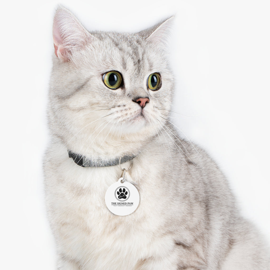 The CatFather™ “Signed Paw” Pet Tag — Trust, Companionship & Obedience Edition