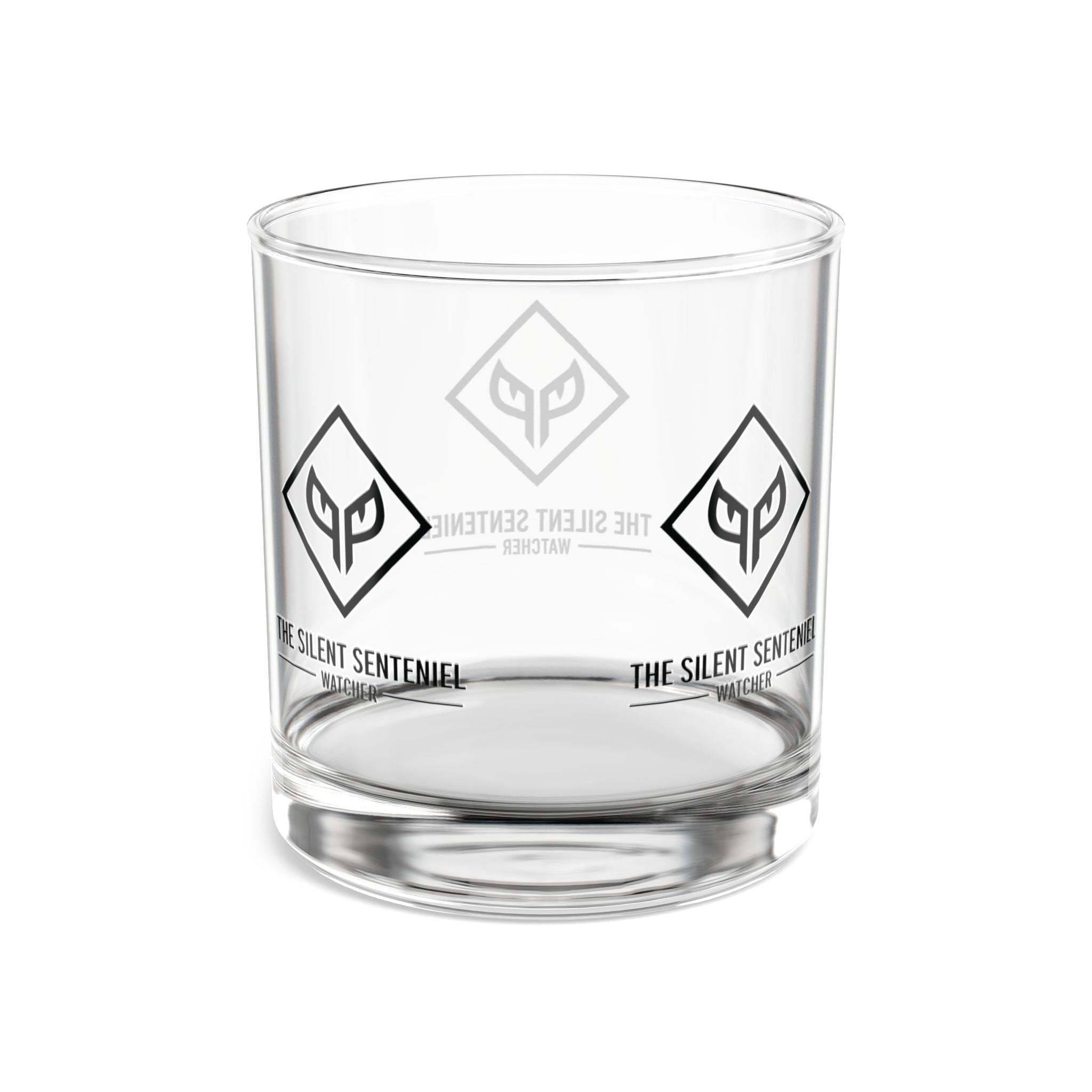 The Silent Sentinel – Engraved Rocks Glass | The CatFather Sentinel Division