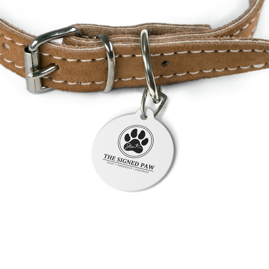 The CatFather™ “Signed Paw” Pet Tag — Trust, Companionship & Obedience Edition