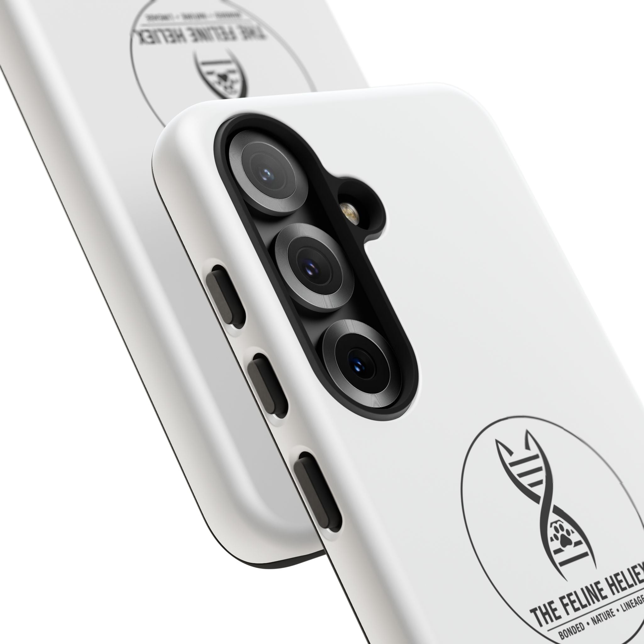 The Feline Heliex – Luxury Dual-Layer Phone Case | The CatFather Genetic Division