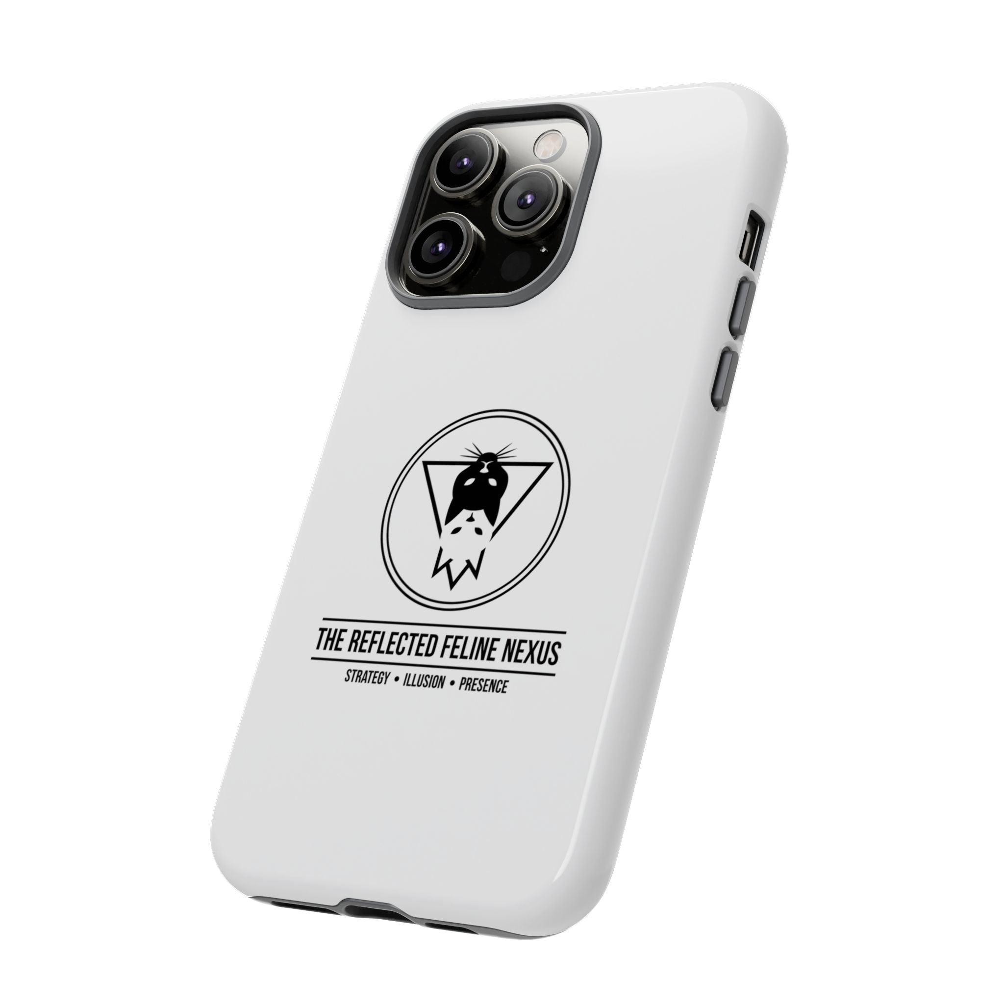 The Reflected Feline Nexus – Luxury Phone Case | The CatFather Collection