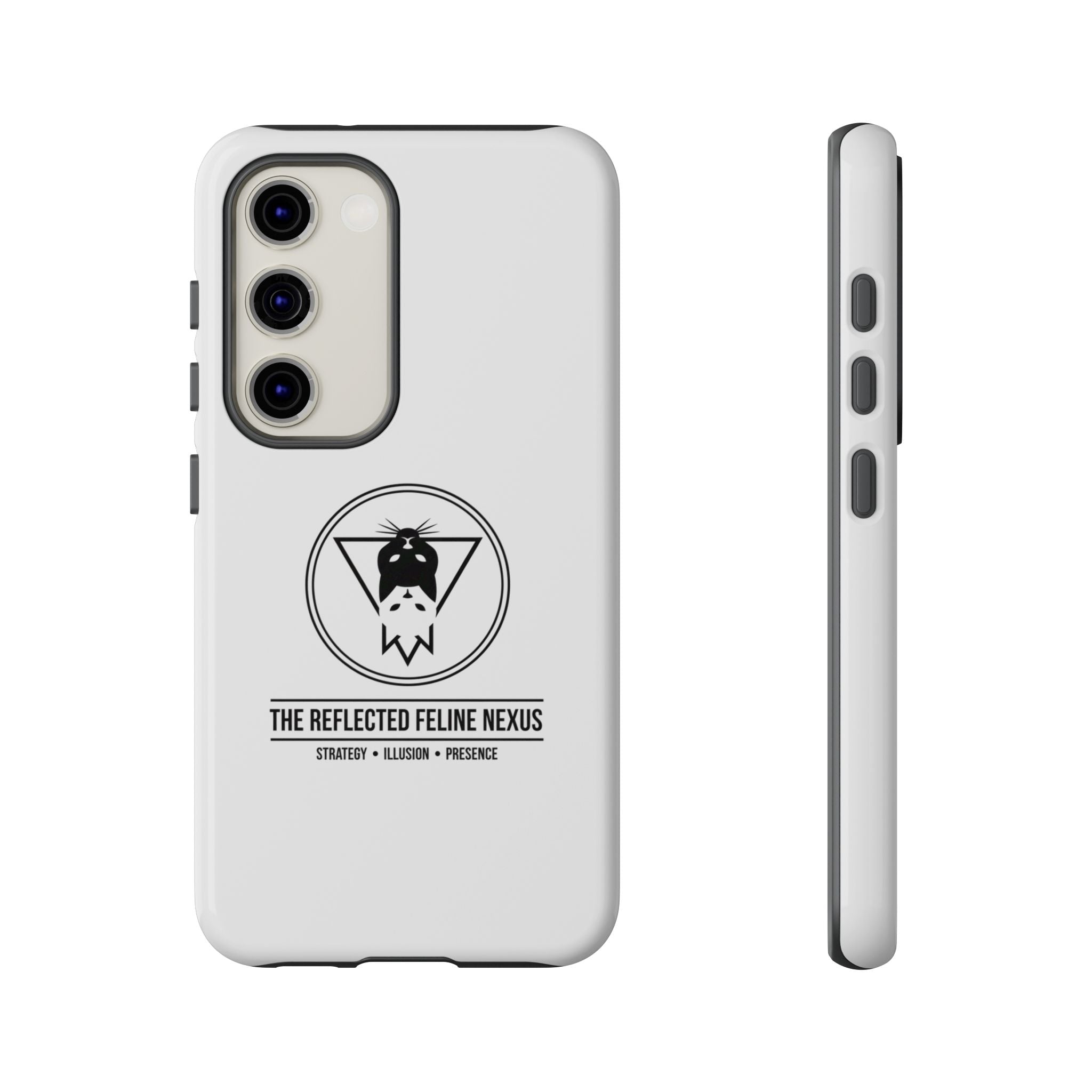 The Reflected Feline Nexus – Luxury Phone Case | The CatFather Collection