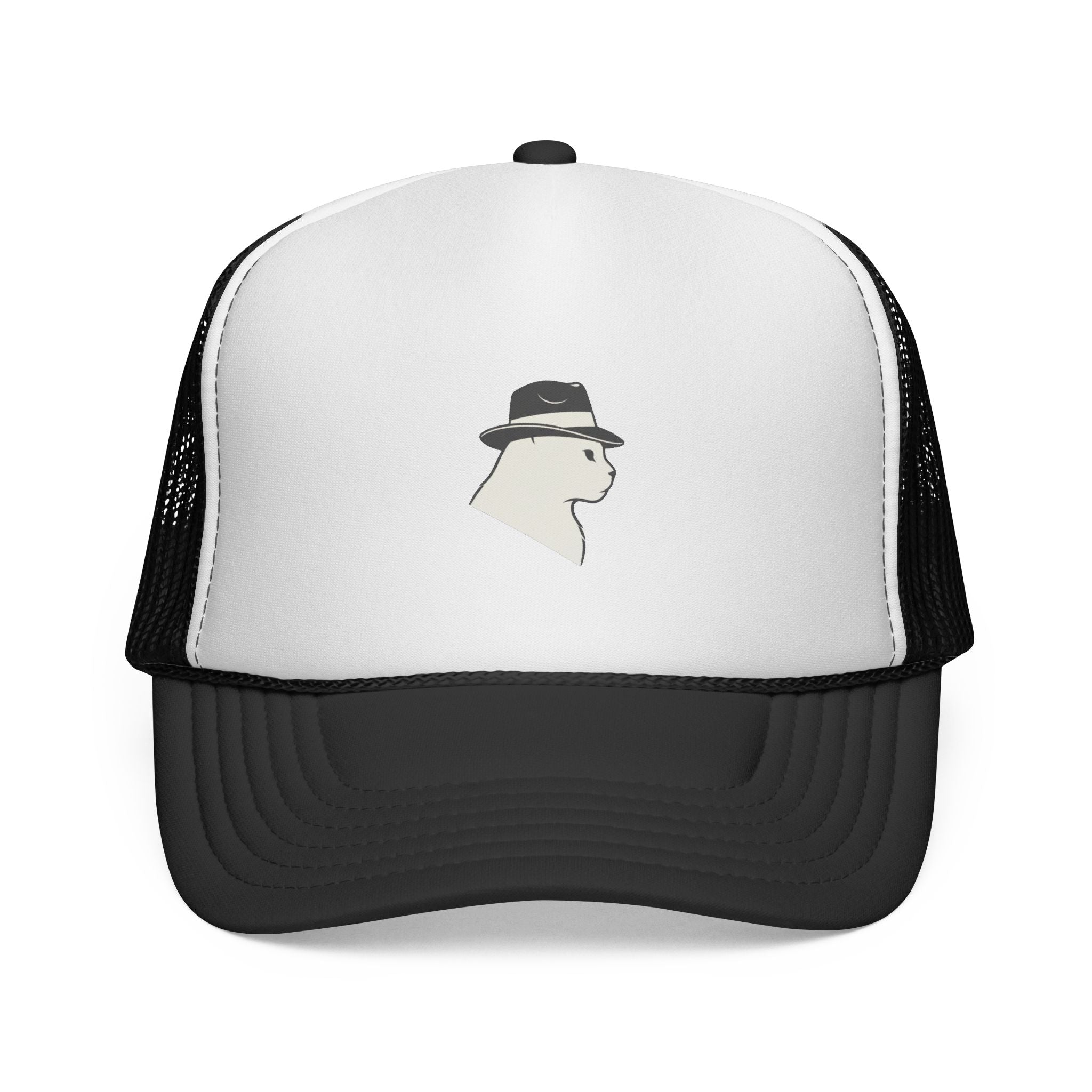 The CatFather Silent Don Cap – Minimal Mafia Edition | Black & White Trucker Style