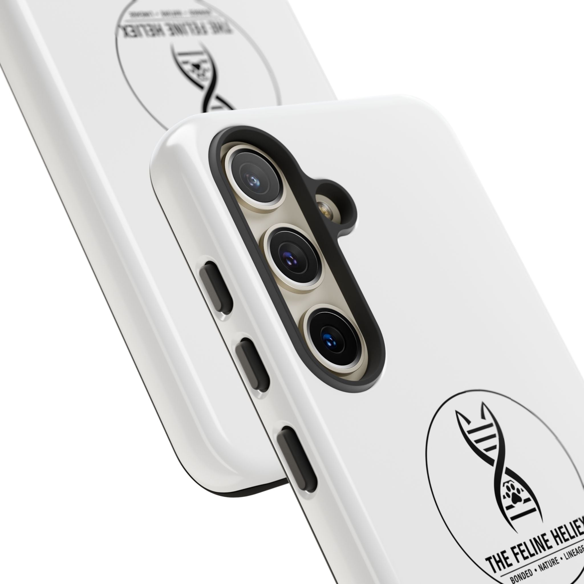 The Feline Heliex – Luxury Dual-Layer Phone Case | The CatFather Genetic Division
