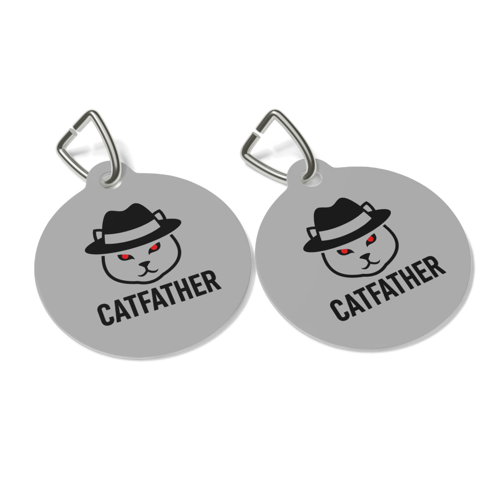 The CatFather™ Premium Pet Tag — Mafia-Inspired Stainless Charm