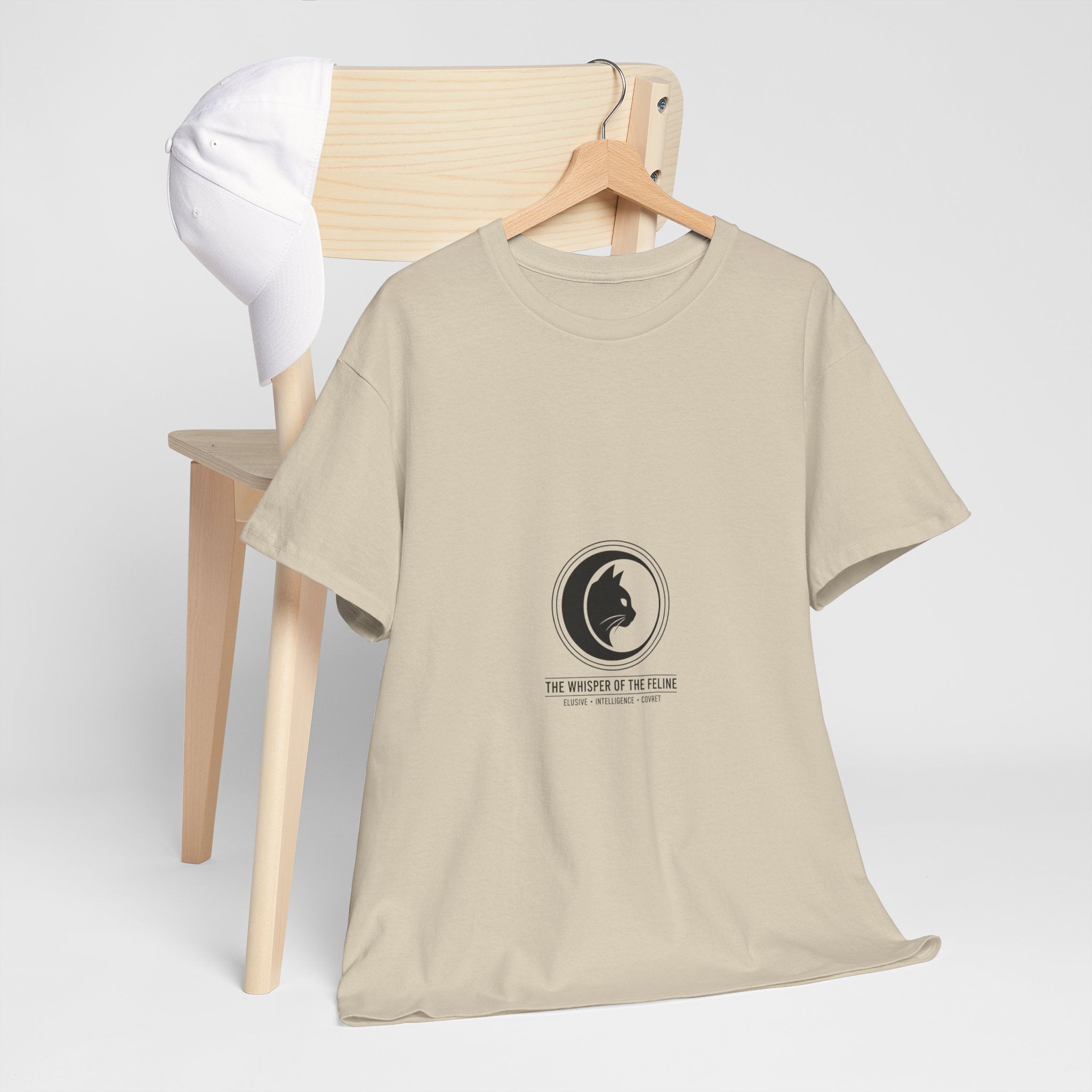 The Whisper of the Feline – Premium Cotton T-Shirt | The CatFather Edition