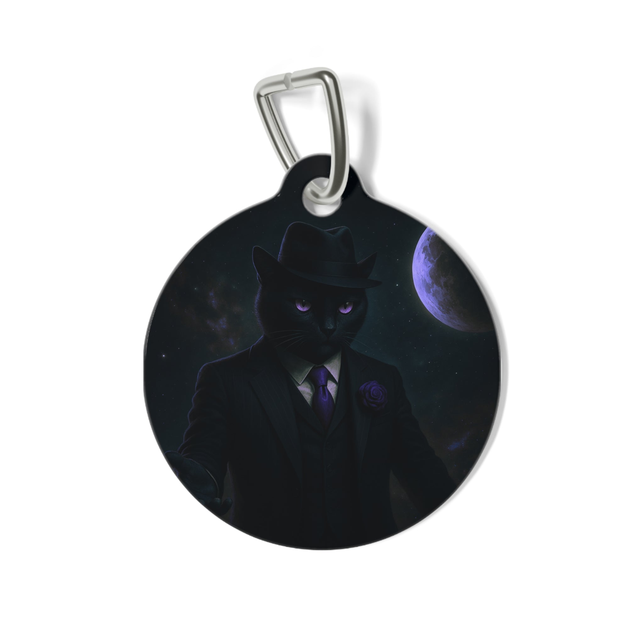 The CatFather™ “Lunar Don Tag: Moonlight Edition” | Dual-Side Personalized Cinematic Tag