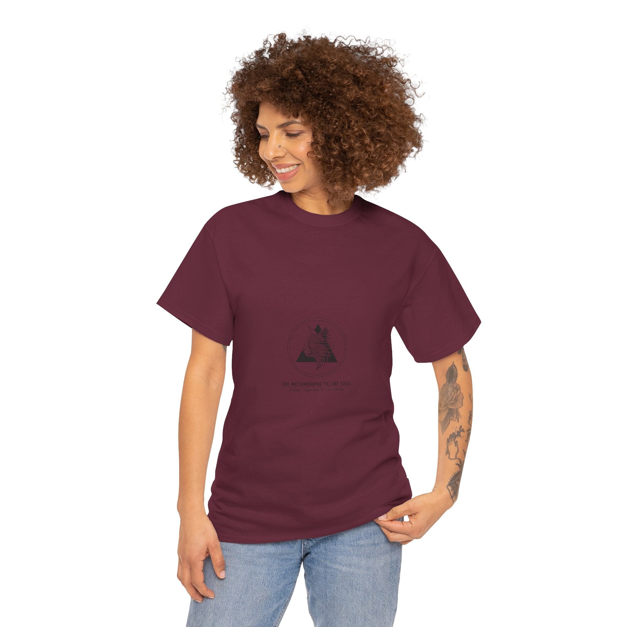 The Metamorphic Feline Soul – Evolutionary Legacy Unisex Heavy Cotton Tee | The CatFather Metamorphic Division