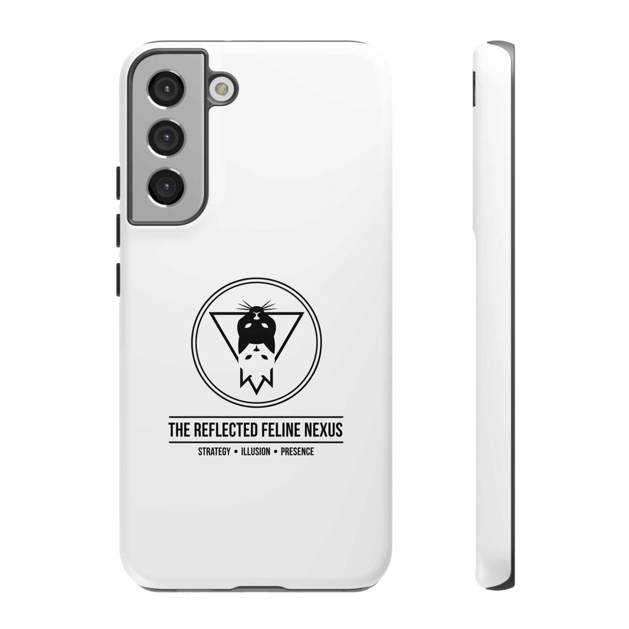 The Reflected Feline Nexus – Luxury Phone Case | The CatFather Collection