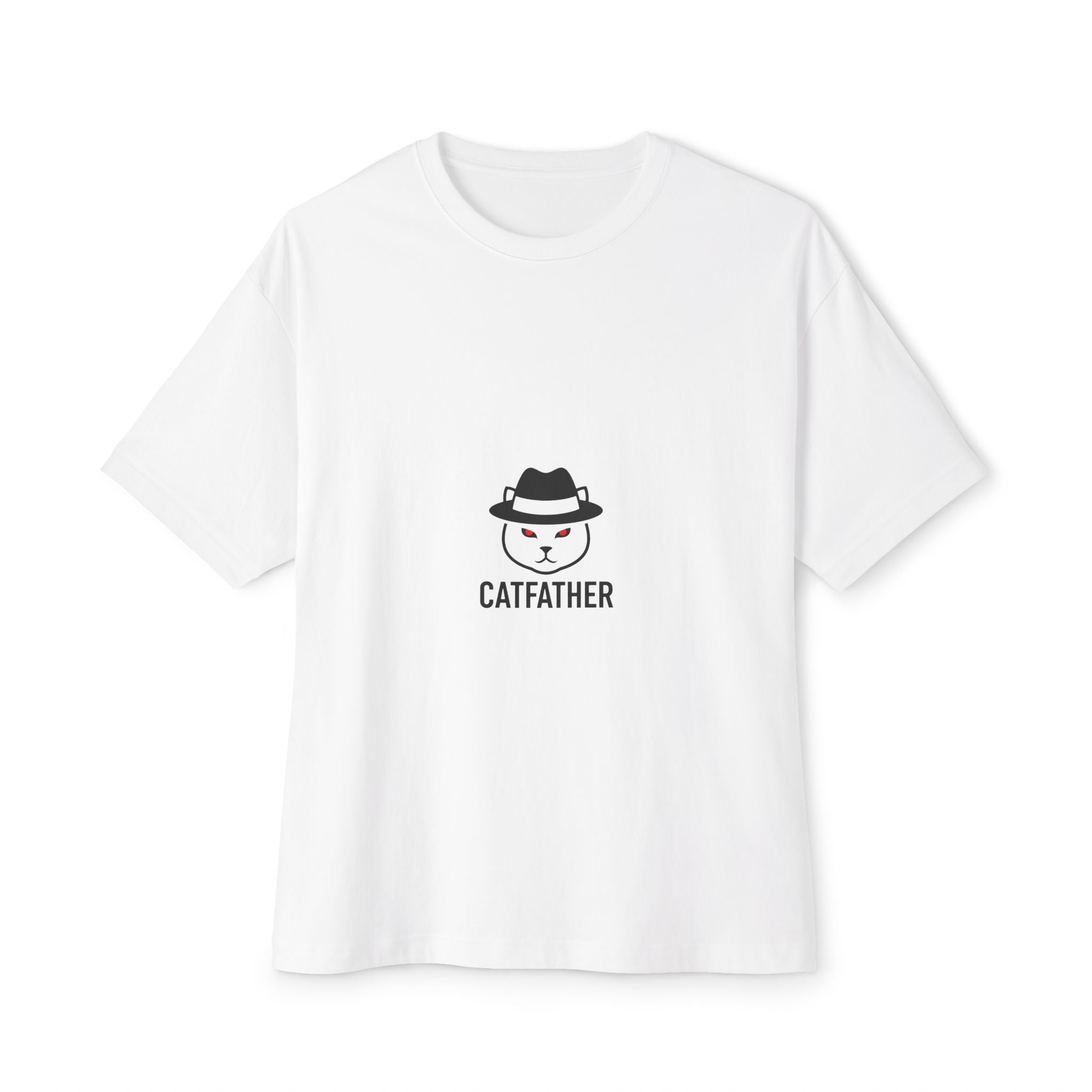The CatFather Minimalist Tee – Classic Mafia Streetwear | Power in Silence