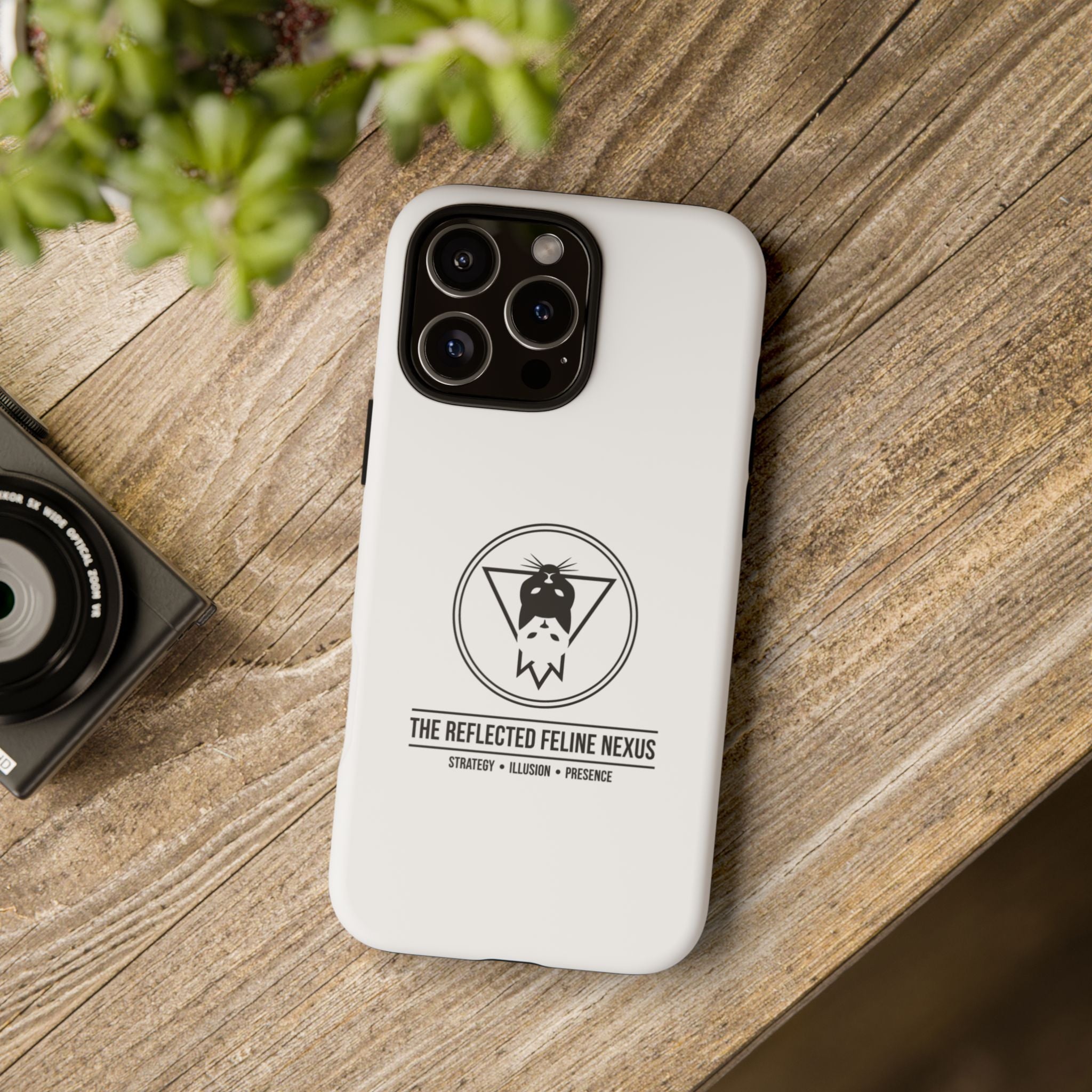 The Reflected Feline Nexus – Luxury Phone Case | The CatFather Collection