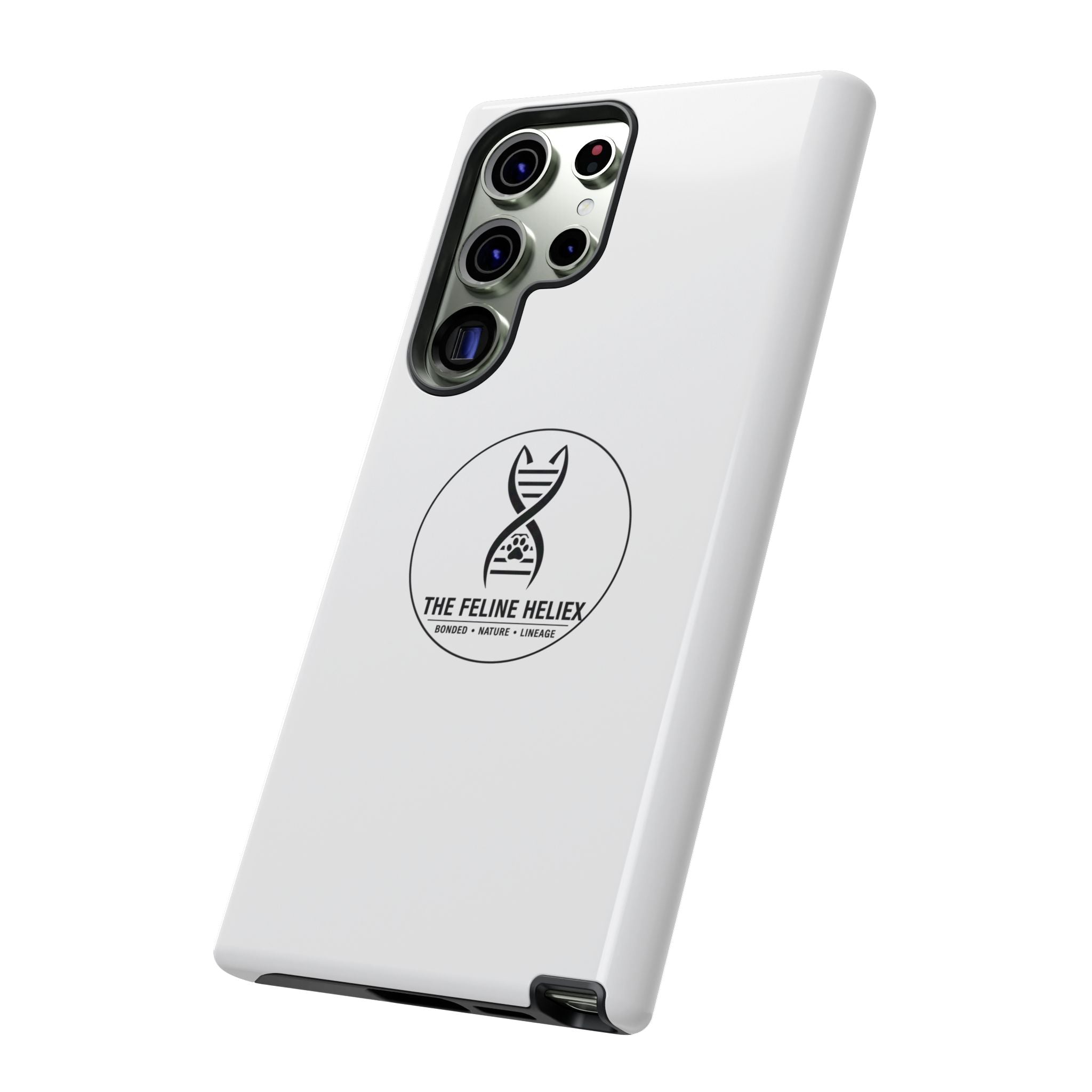 The Feline Heliex – Luxury Dual-Layer Phone Case | The CatFather Genetic Division