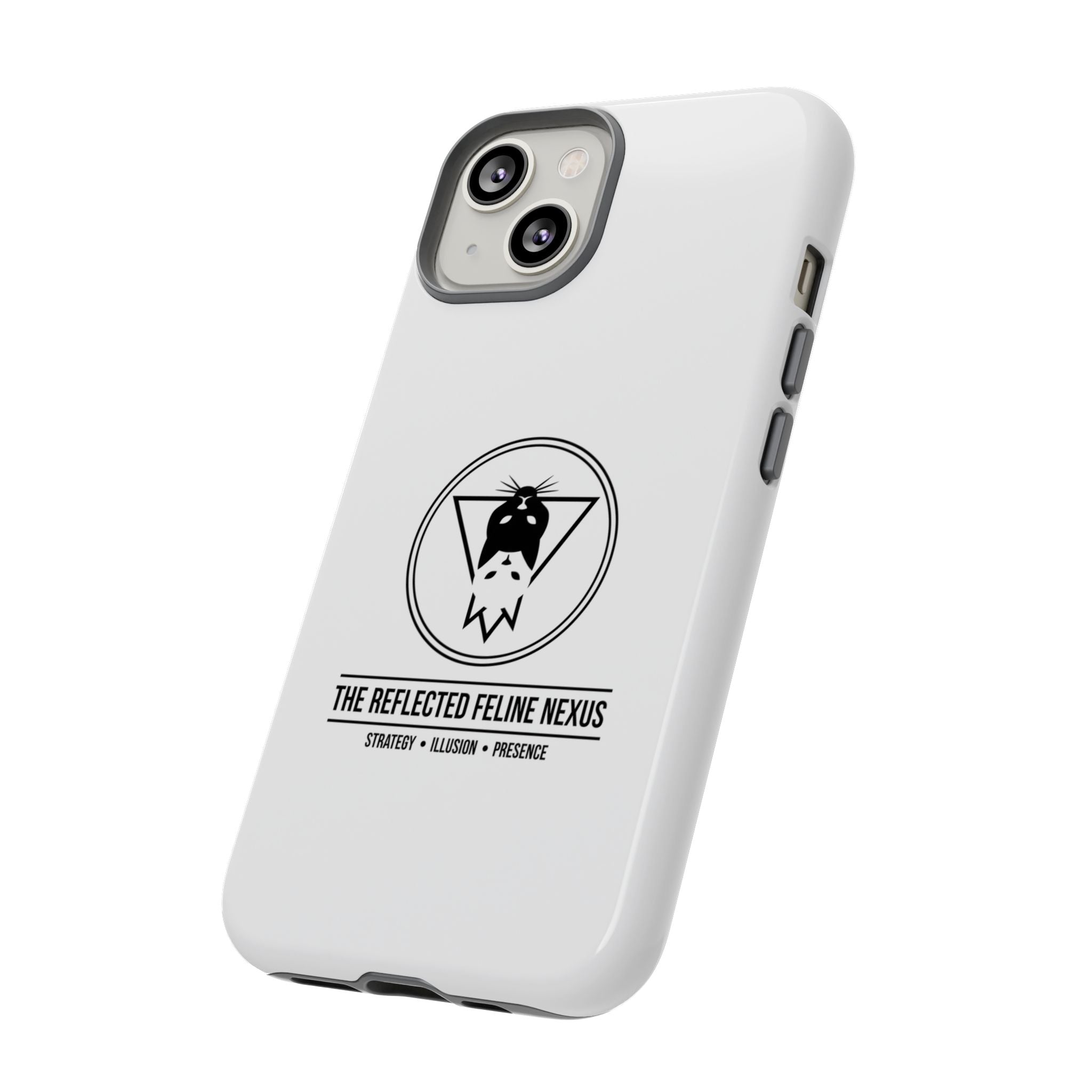 The Reflected Feline Nexus – Luxury Phone Case | The CatFather Collection