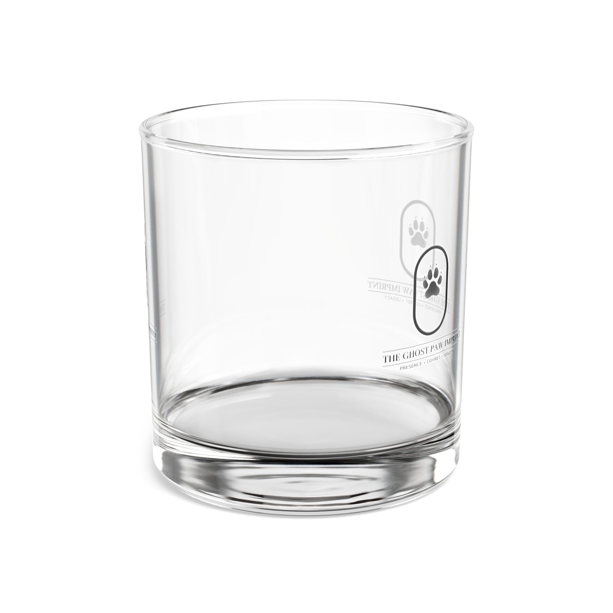The Ghost Paw Imprint – Personalized Rocks Glass | The CatFather Legacy Edition