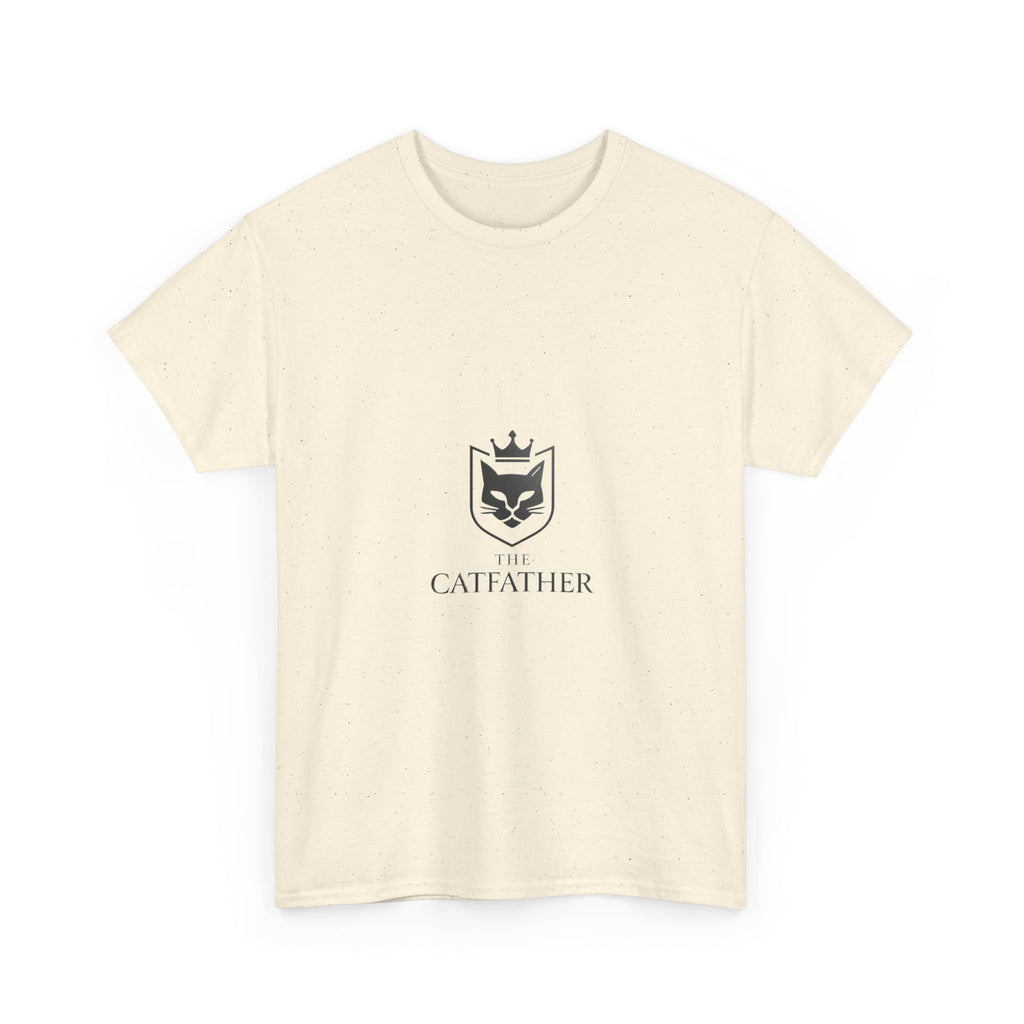 The CatFather — Minimal Crest Edition | Luxury Unisex T-Shirt, Cinematic Streetwear, Classic Mafia Cat Design