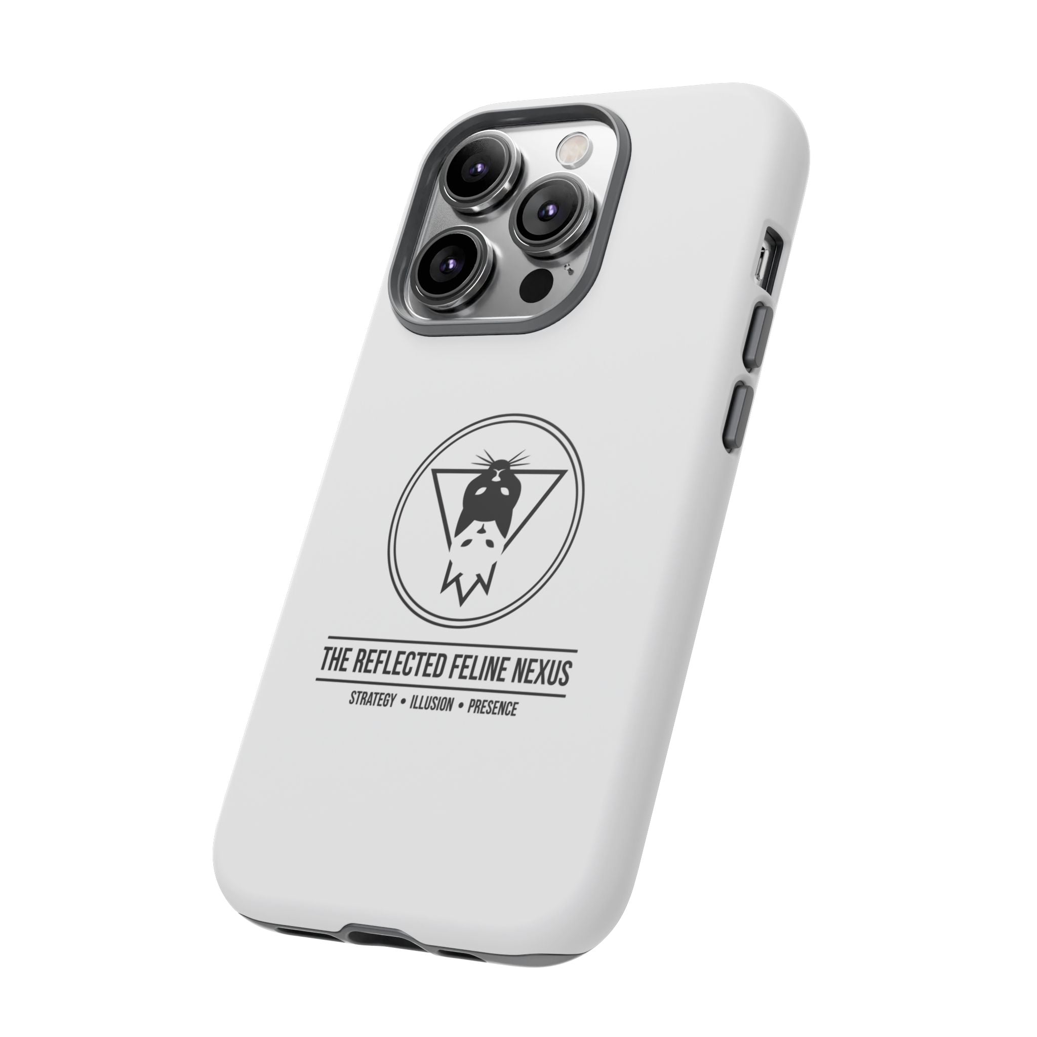 The Reflected Feline Nexus – Luxury Phone Case | The CatFather Collection