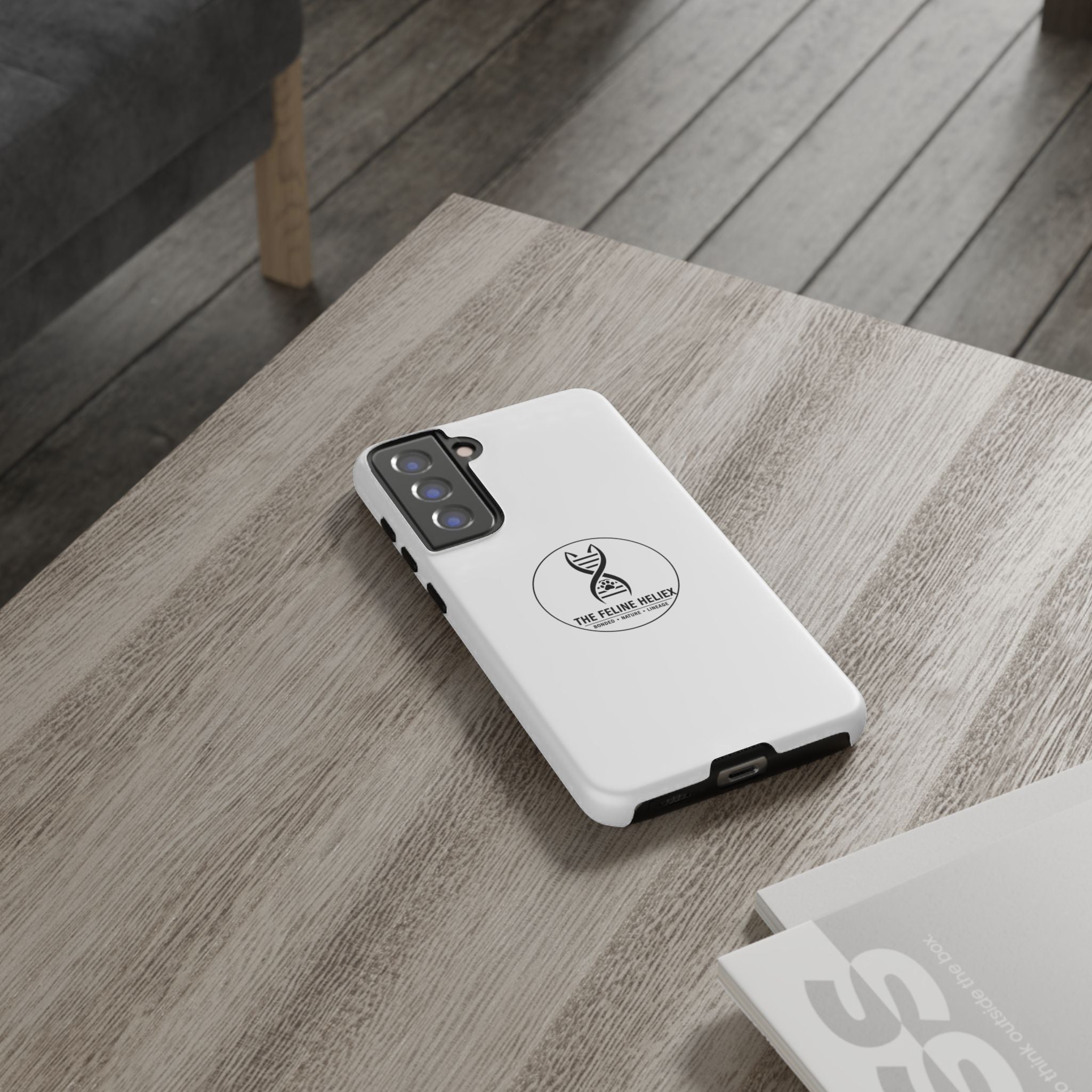 The Feline Heliex – Luxury Dual-Layer Phone Case | The CatFather Genetic Division