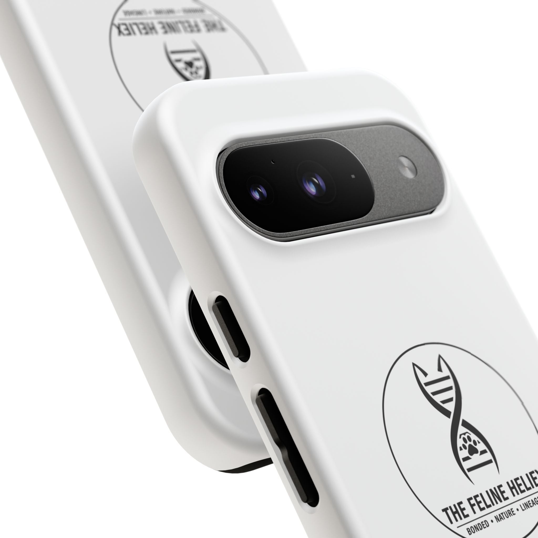 The Feline Heliex – Luxury Dual-Layer Phone Case | The CatFather Genetic Division