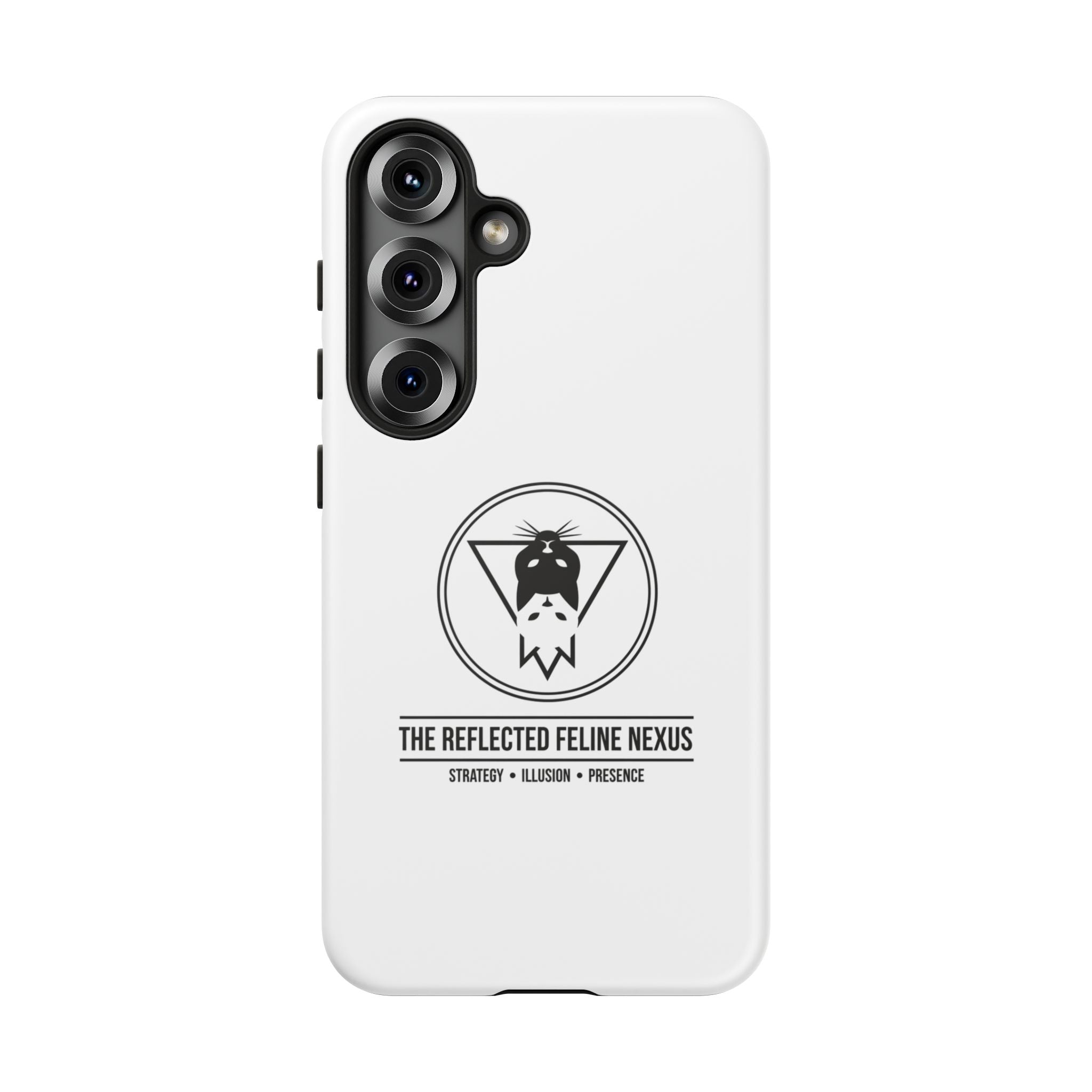 The Reflected Feline Nexus – Luxury Phone Case | The CatFather Collection