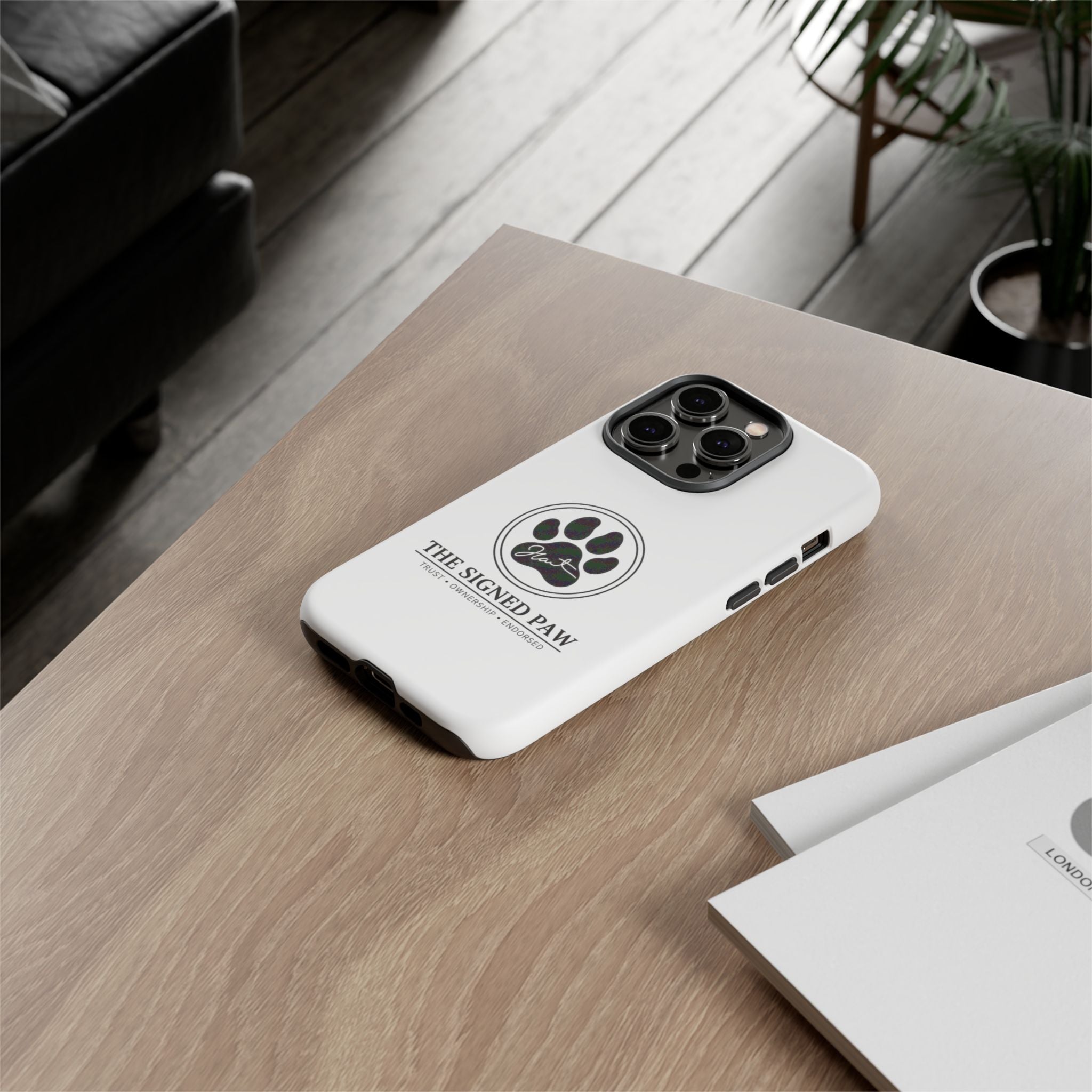 The Signed Paw – Premium Phone Case | CatFather Universe | Luxury Protective Cover