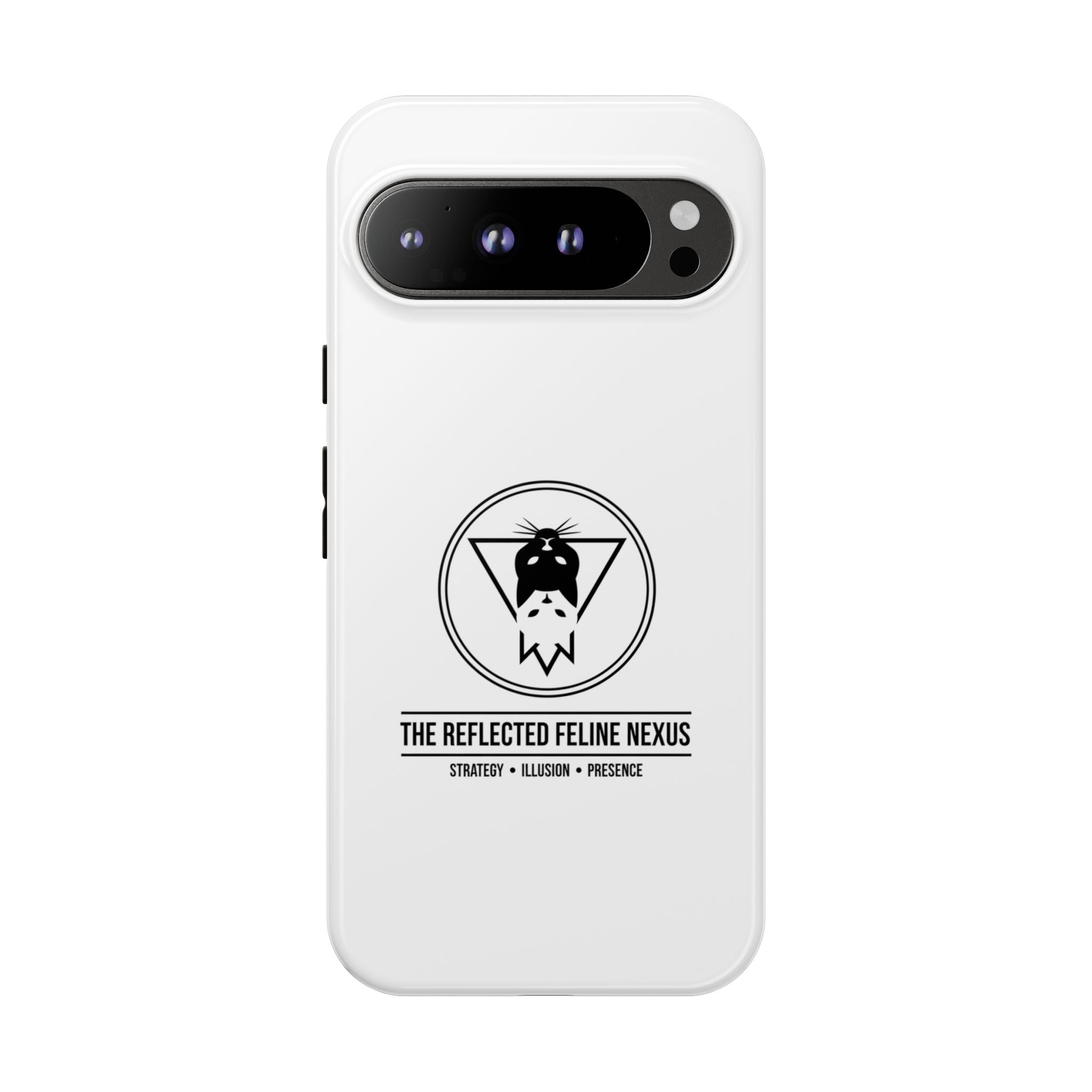The Reflected Feline Nexus – Luxury Phone Case | The CatFather Collection