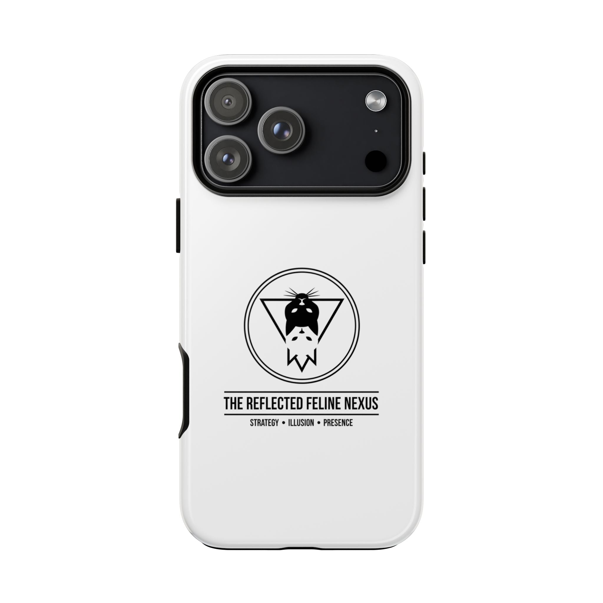 The Reflected Feline Nexus – Luxury Phone Case | The CatFather Collection