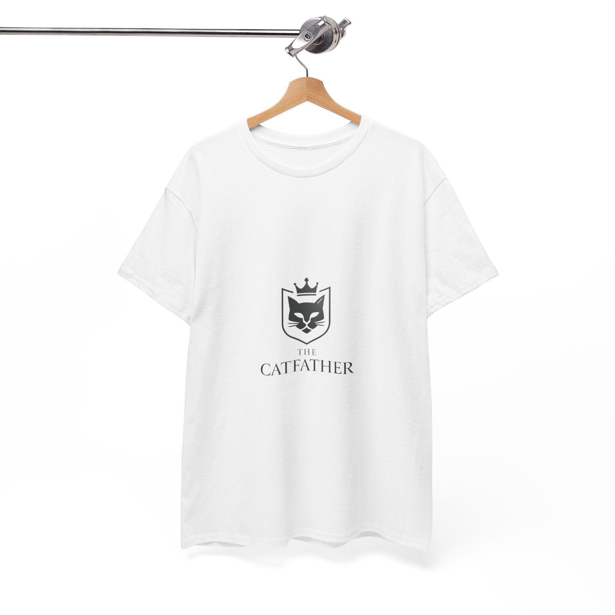 The CatFather — Minimal Crest Edition | Luxury Unisex T-Shirt, Cinematic Streetwear, Classic Mafia Cat Design