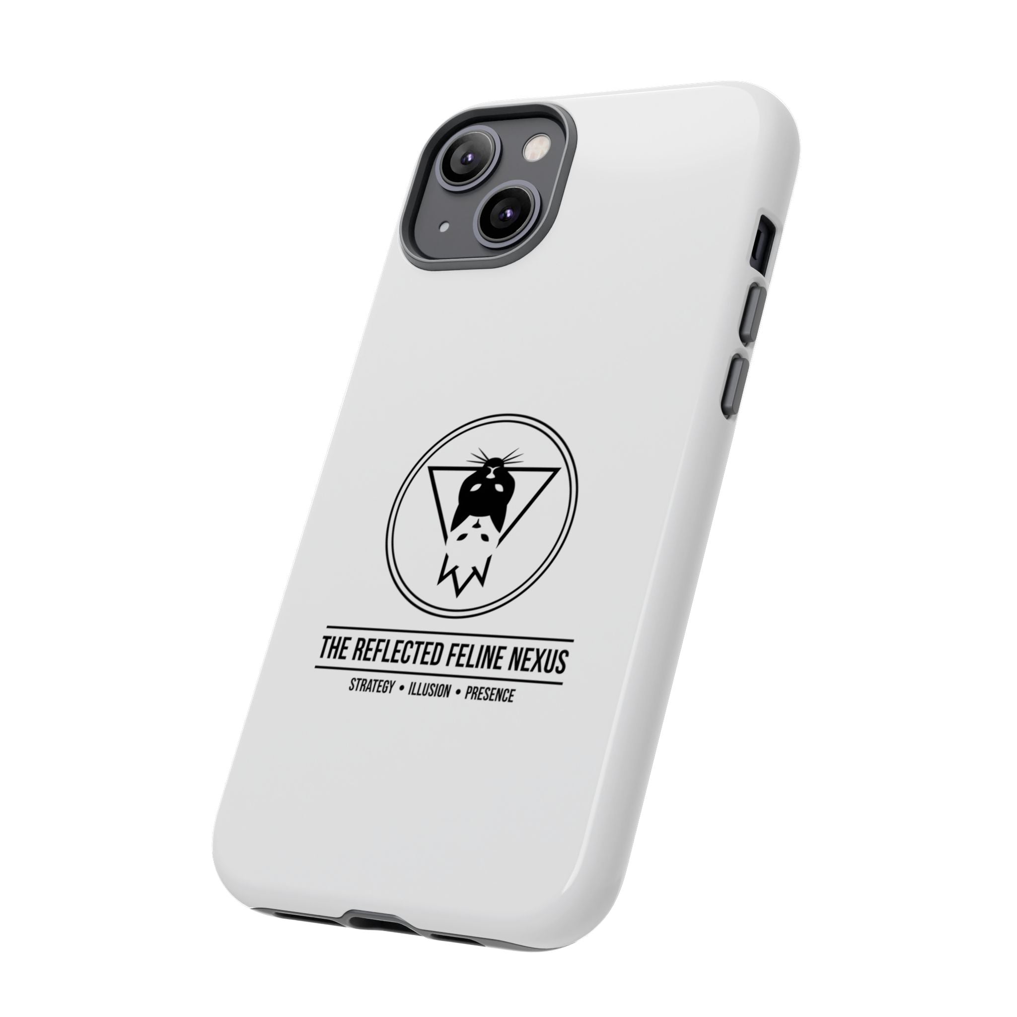 The Reflected Feline Nexus – Luxury Phone Case | The CatFather Collection