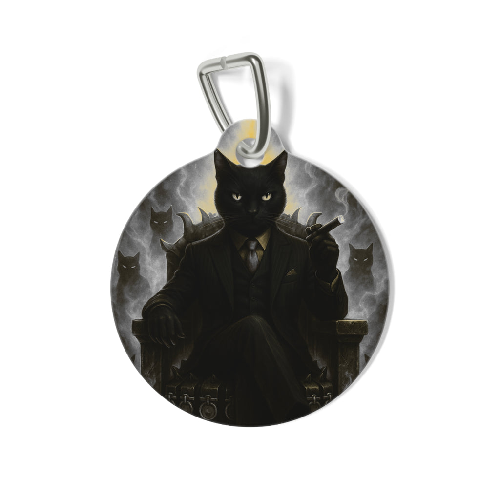 The CatFather™ “Throne of Shadows” Personalized Cinematic Tag | Dual-Side Edition