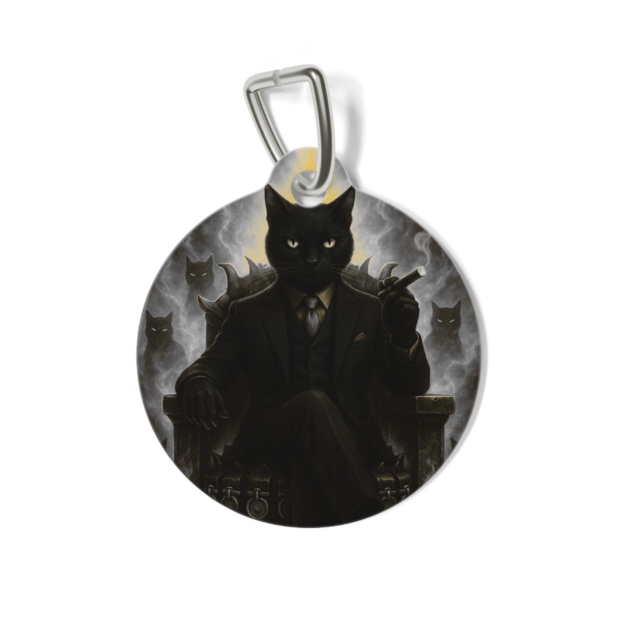 The CatFather™ “Throne of Shadows” Personalized Cinematic Tag | Dual-Side Edition