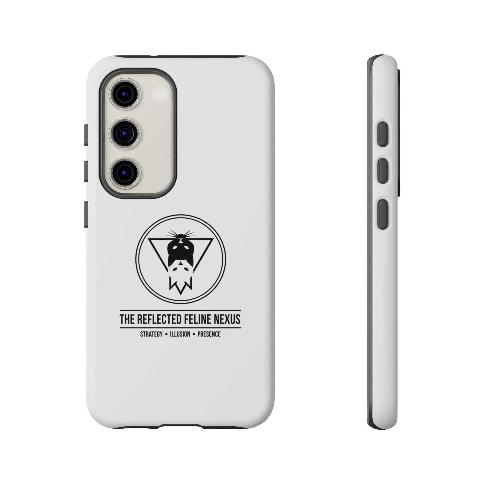 The Reflected Feline Nexus – Luxury Phone Case | The CatFather Collection