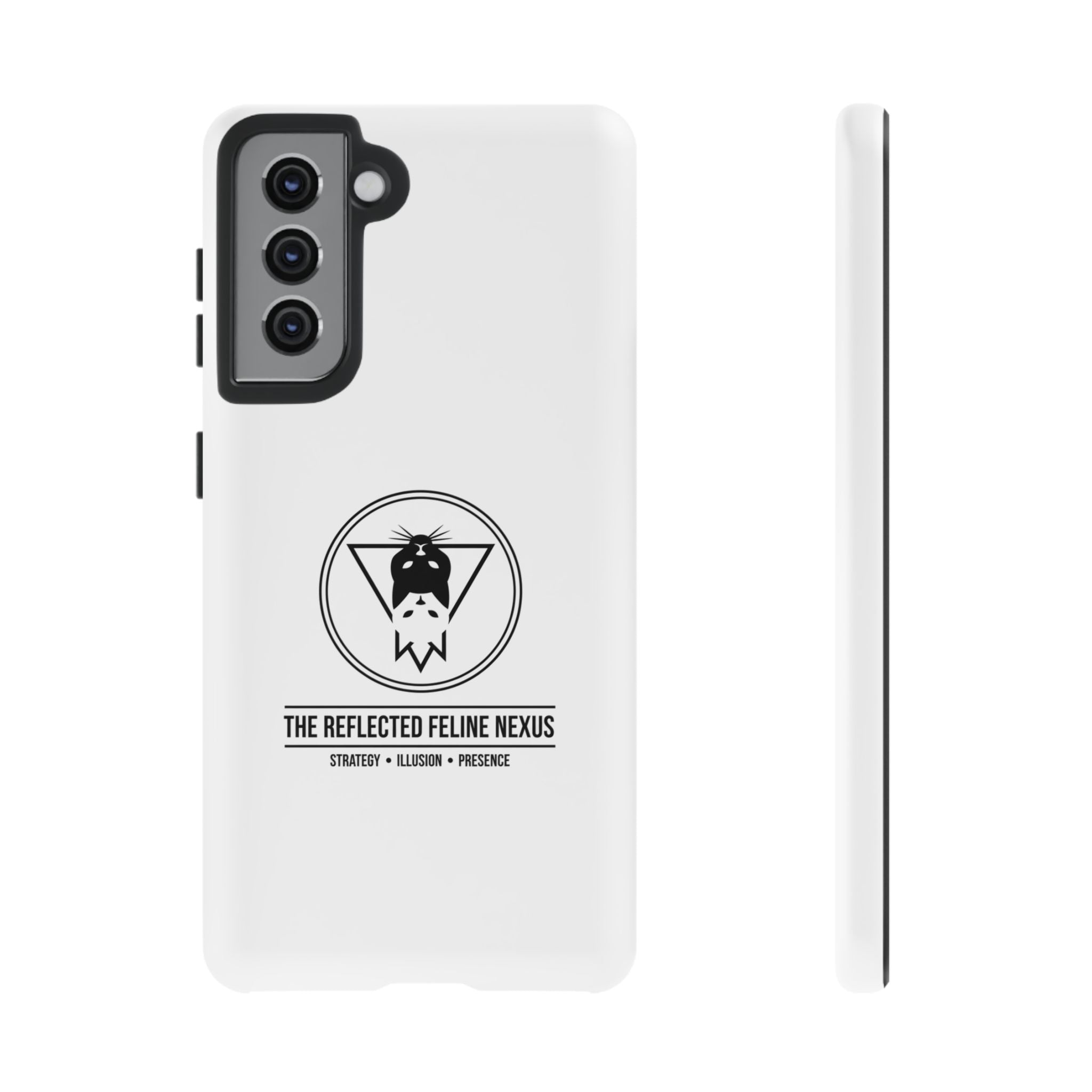 The Reflected Feline Nexus – Luxury Phone Case | The CatFather Collection