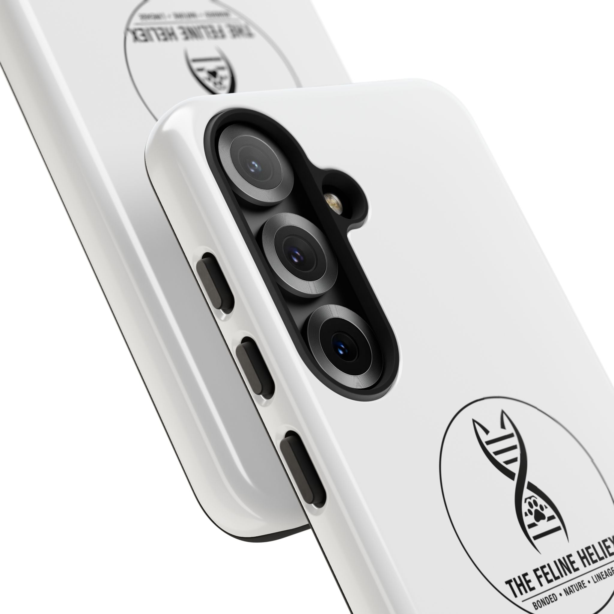 The Feline Heliex – Luxury Dual-Layer Phone Case | The CatFather Genetic Division