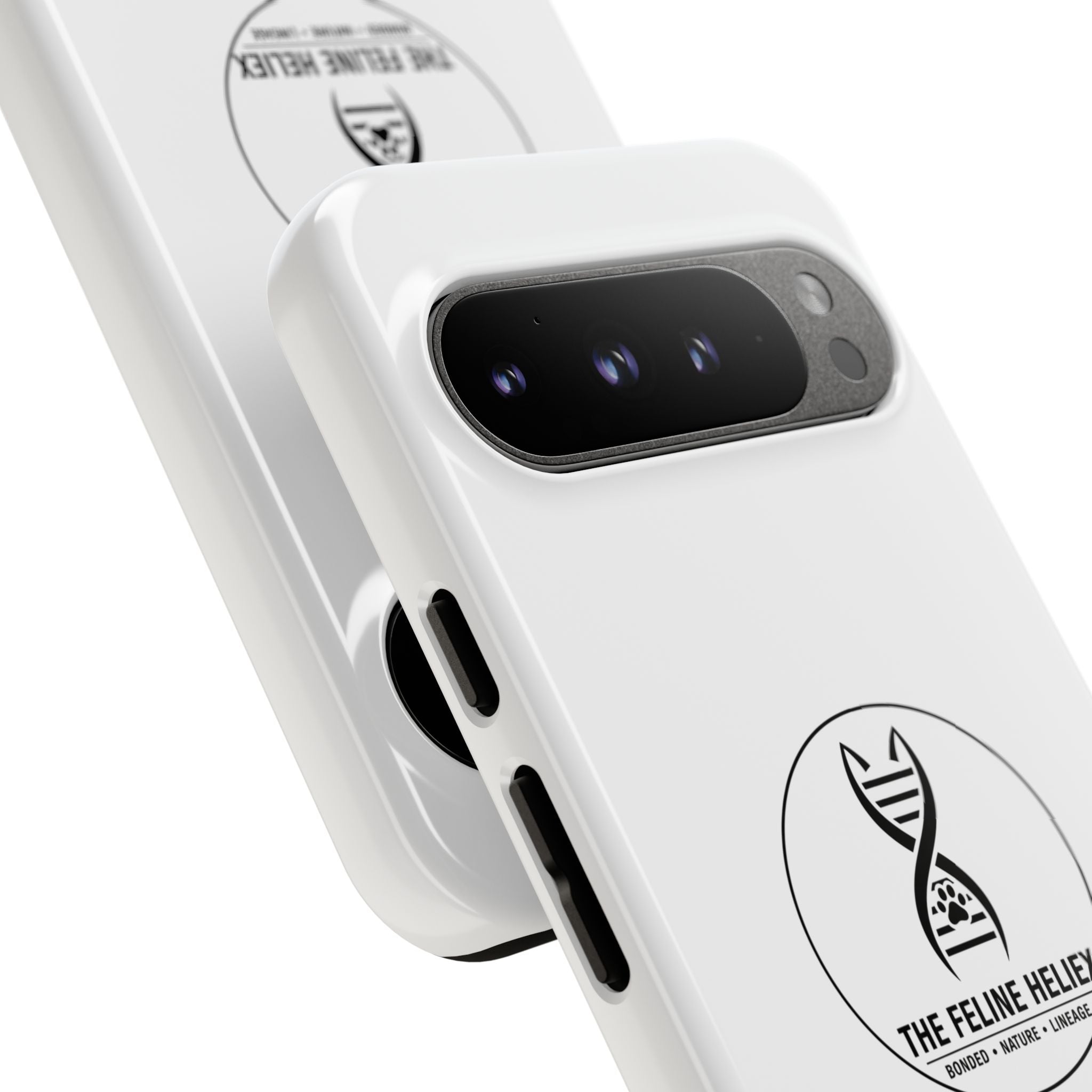 The Feline Heliex – Luxury Dual-Layer Phone Case | The CatFather Genetic Division