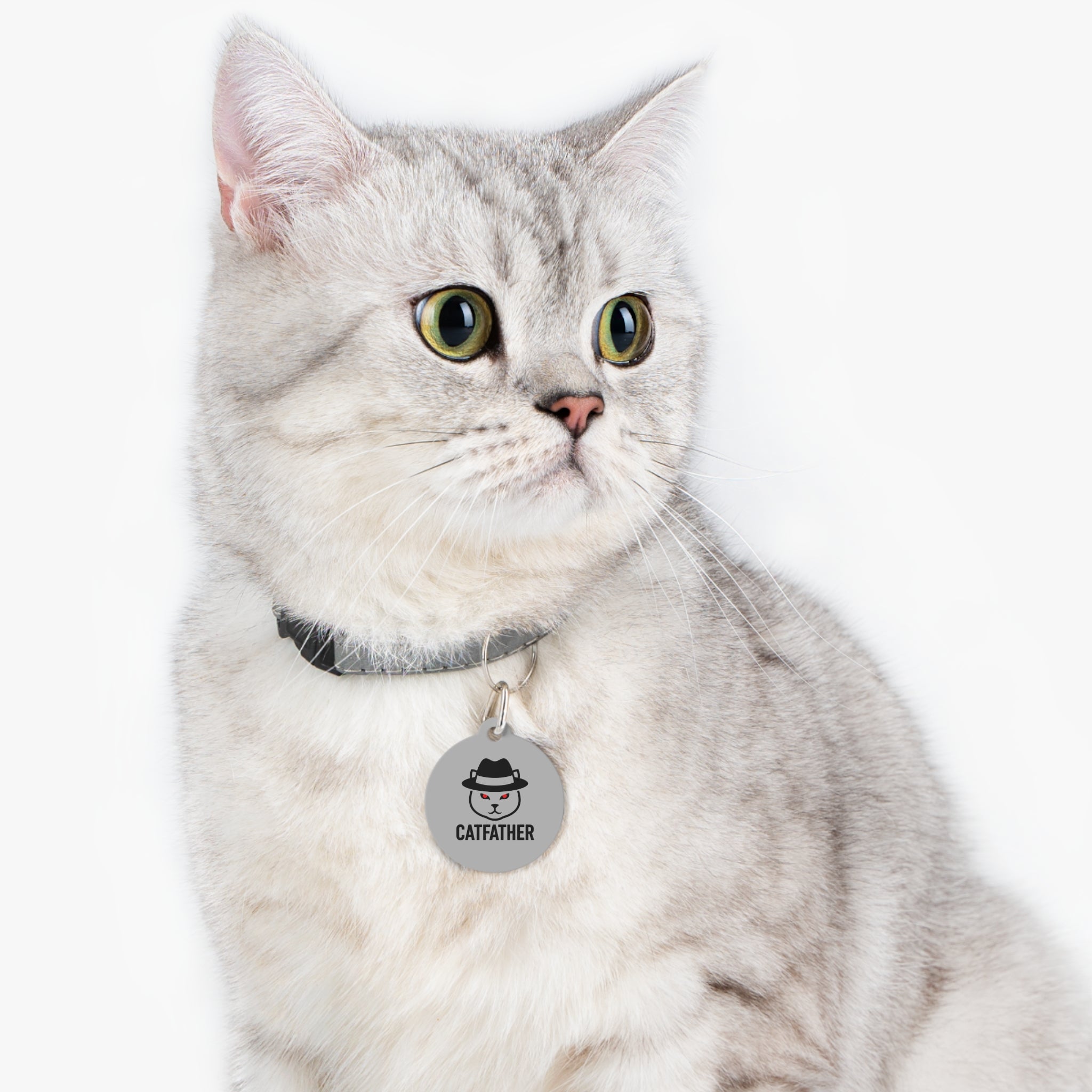 The CatFather™ Premium Pet Tag — Mafia-Inspired Stainless Charm